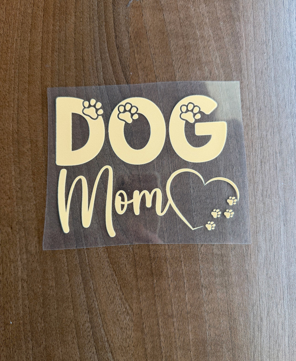 Dog Mom Car Decal - Orange