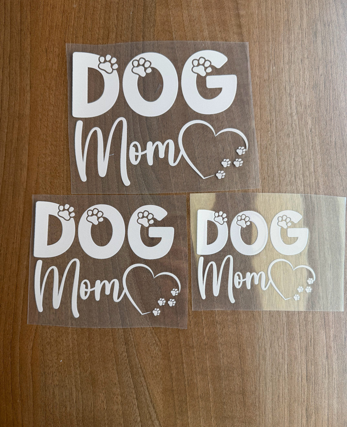 Dog Mom Car Decal - Tan
