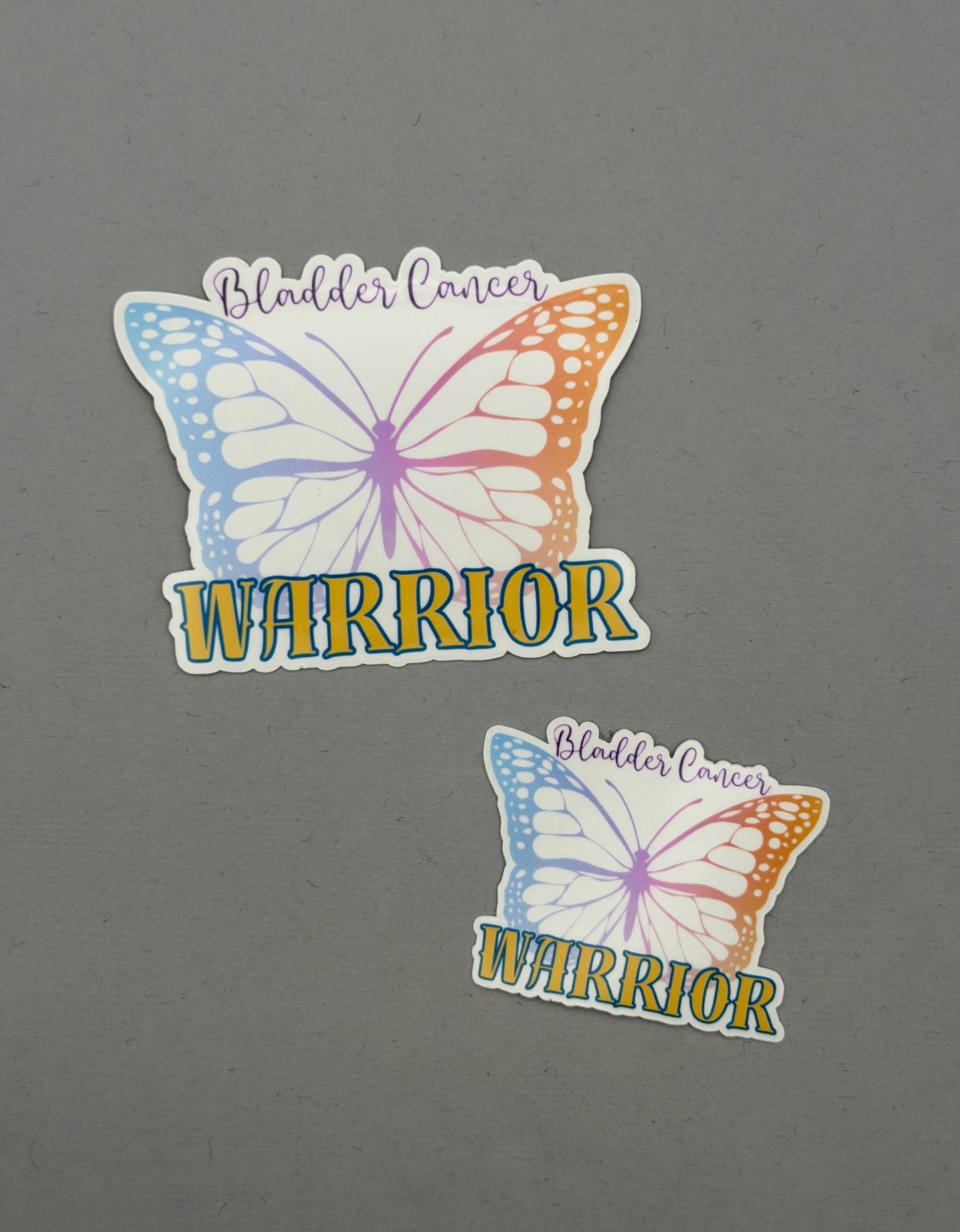 Bladder Cancer Warrior Butterfly Sticker or Magnet