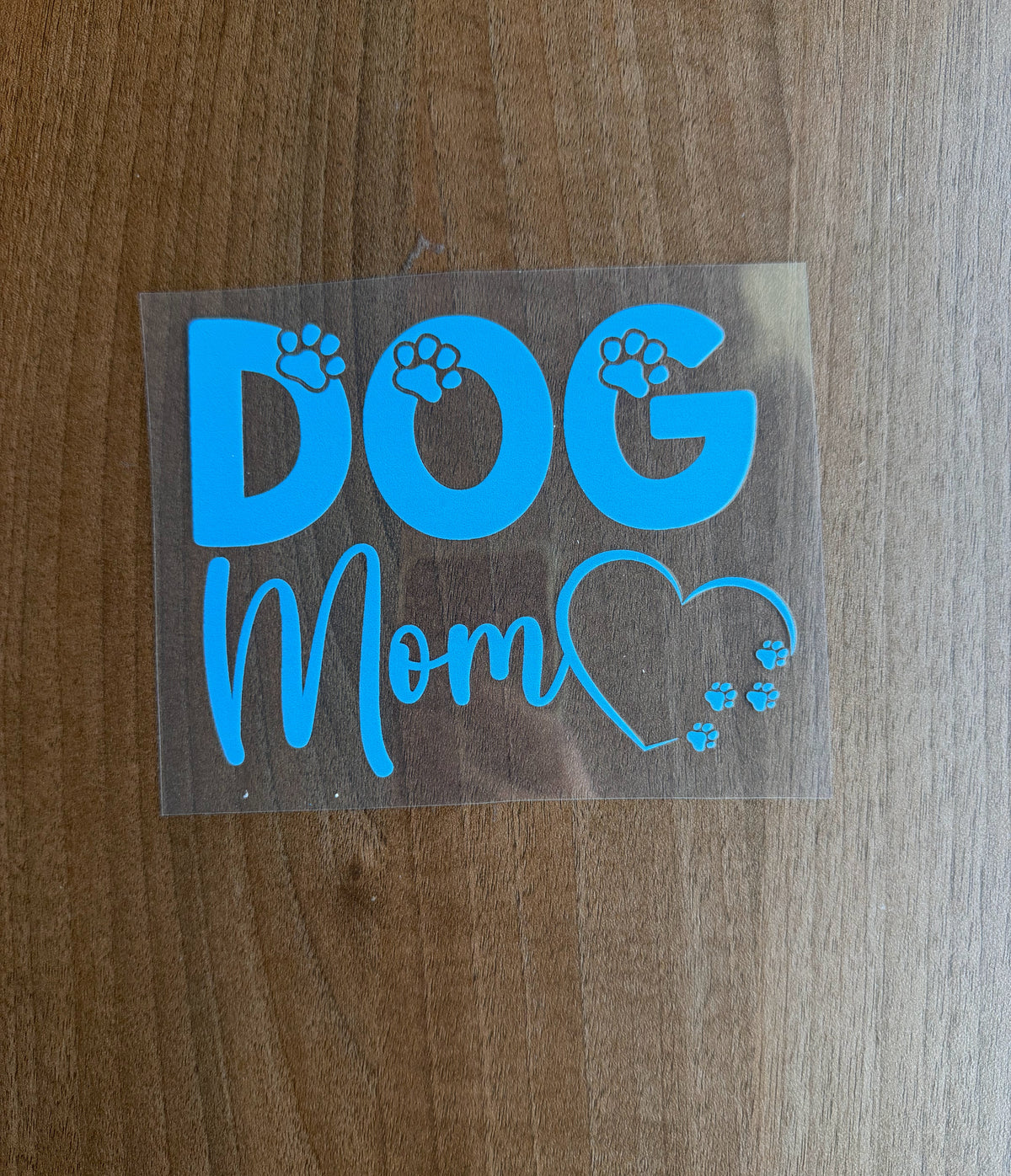 Dog Mom Car Decal - Blue