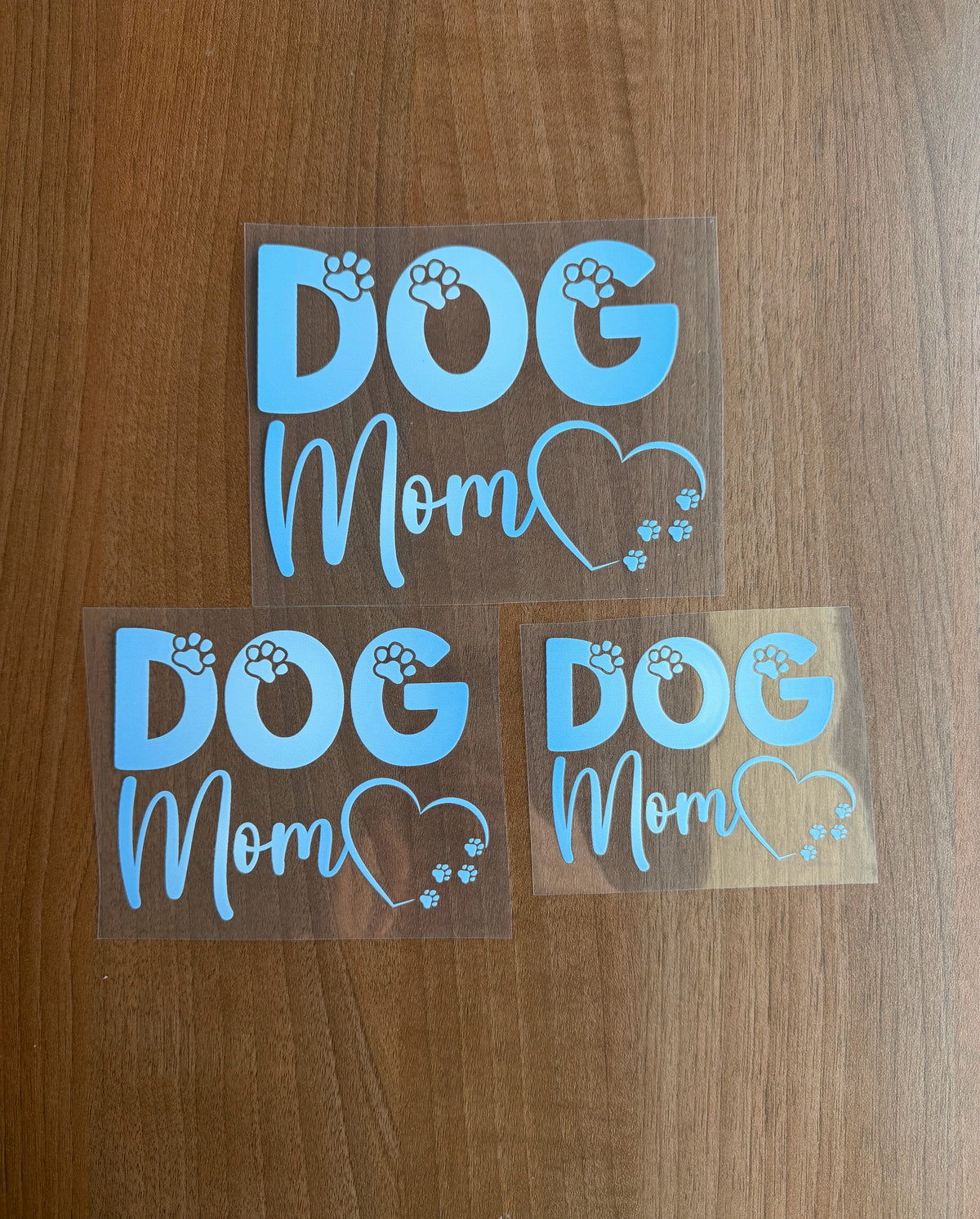 Dog Mom Car Decal - Gradient Blue