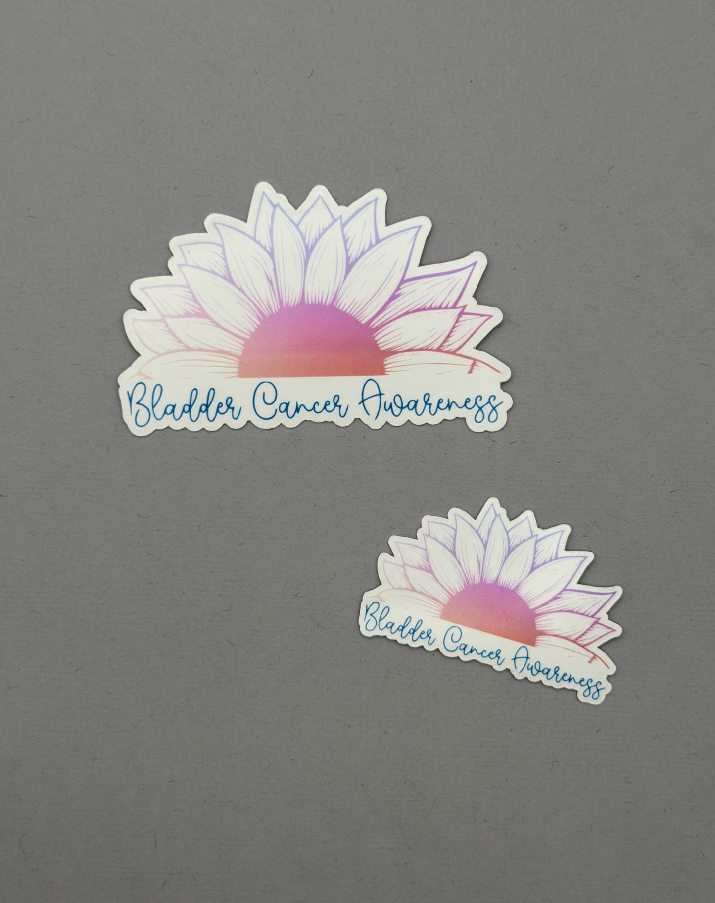 Bladder Cancer Awareness Sunflower Sticker or Magnet