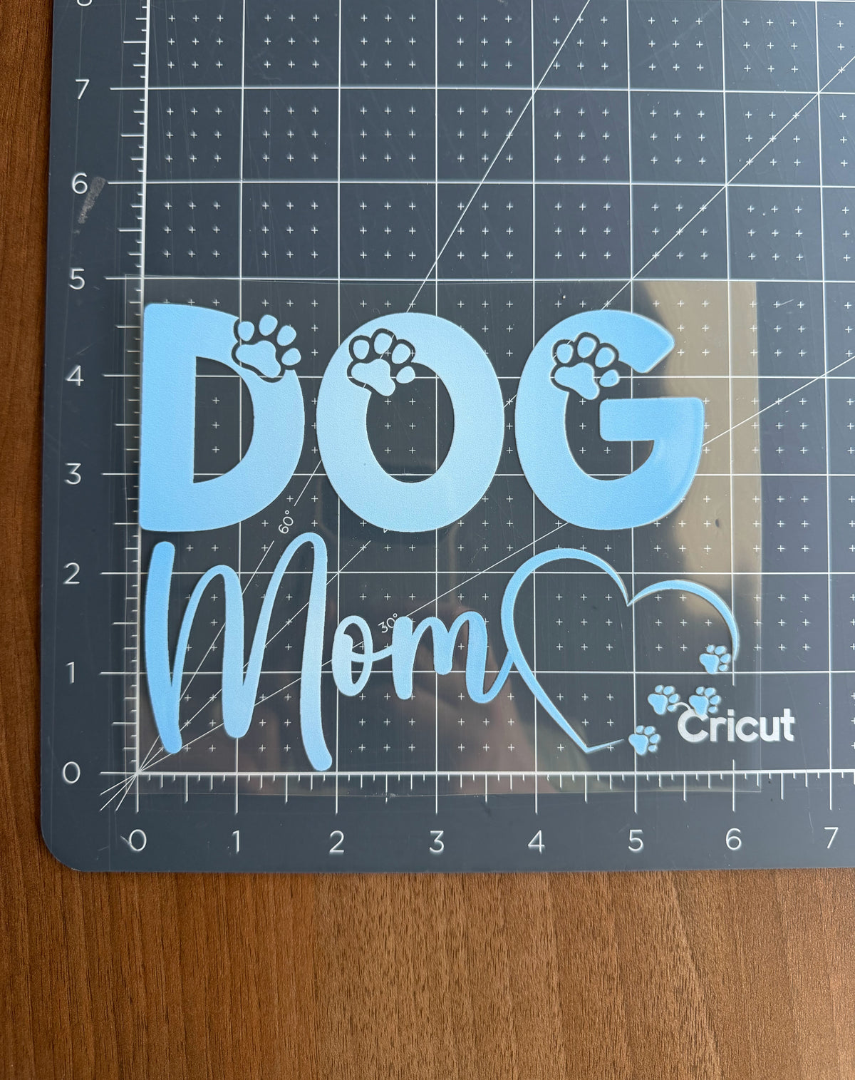 Dog Mom Car Decal - Gradient Blue