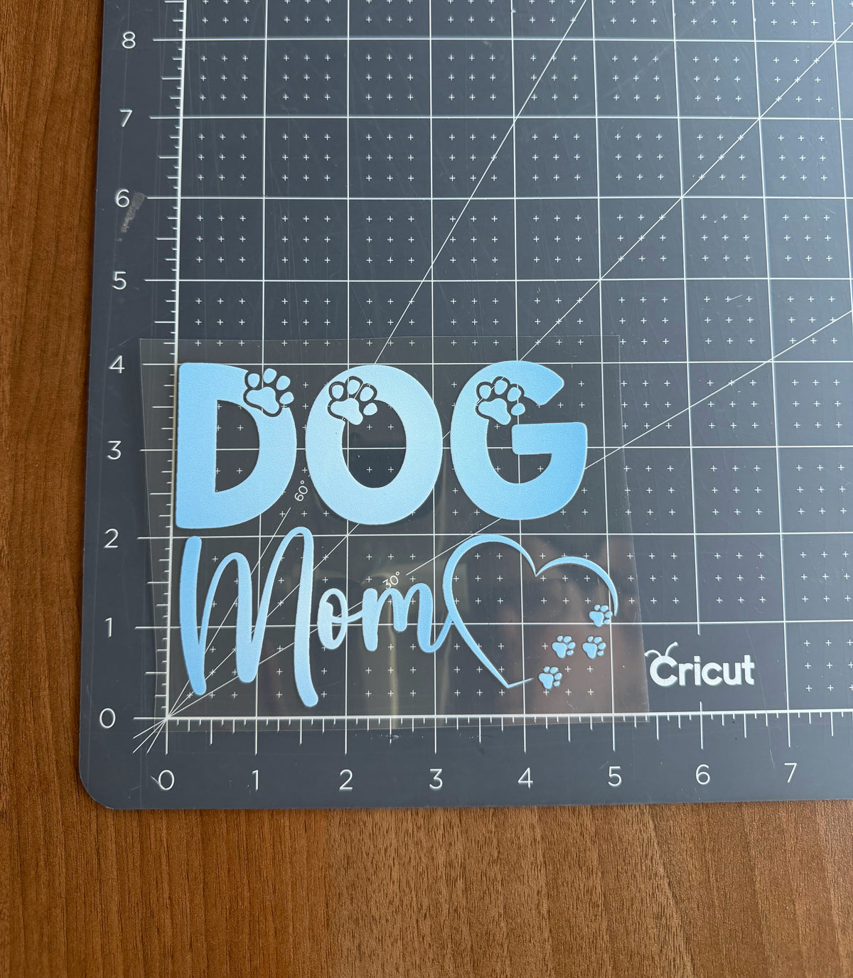 Dog Mom Car Decal - Gradient Blue