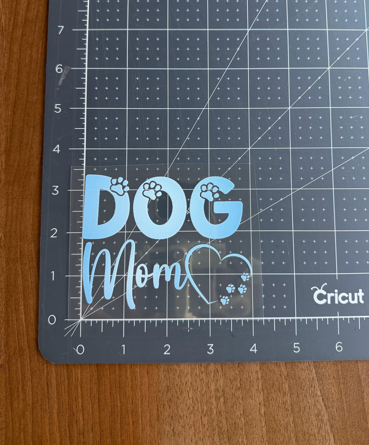 Dog Mom Car Decal - Gradient Blue
