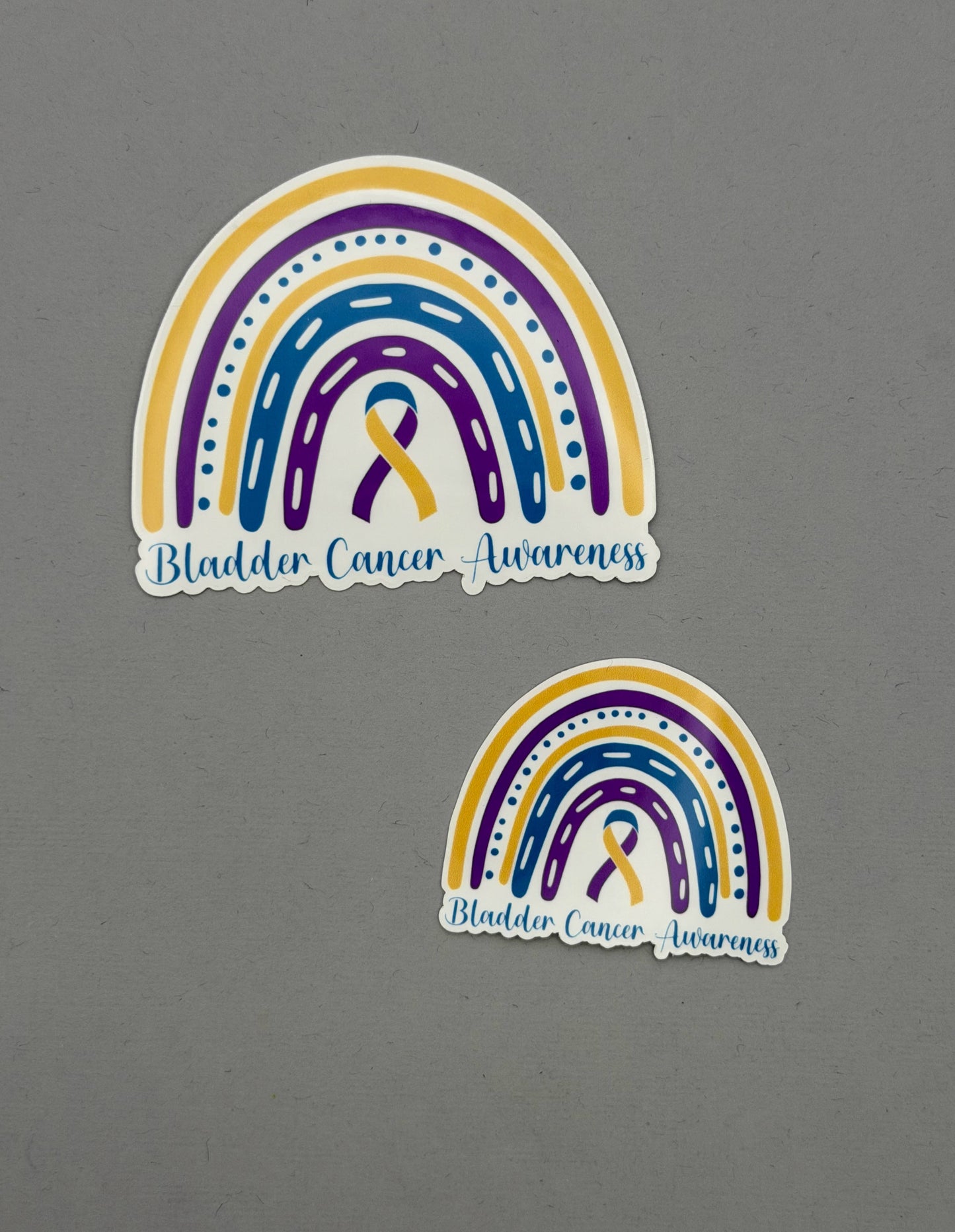Bladder Cancer Awareness Rainbow Sticker or Magnet