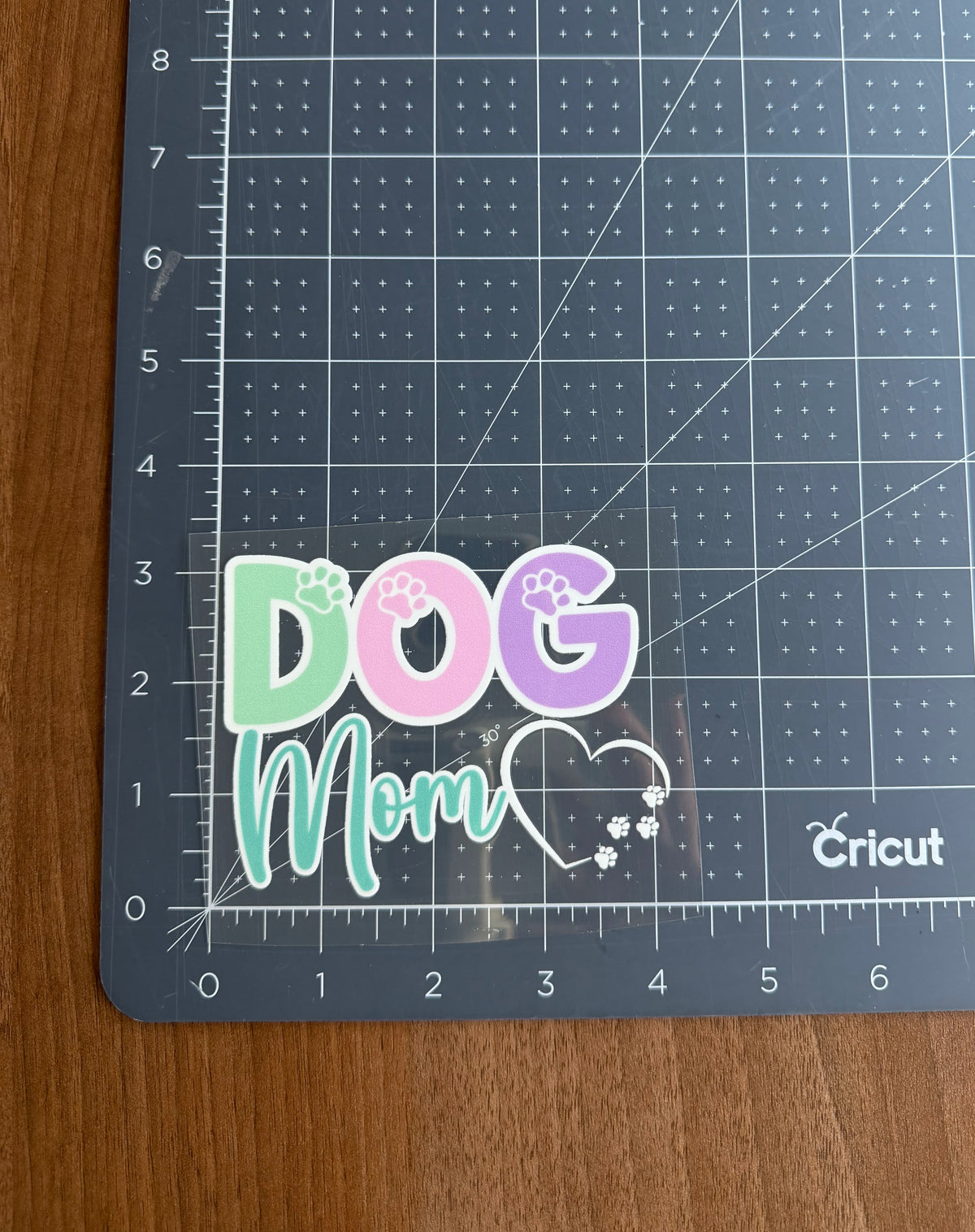 Dog Mom Car Decal - Green, Pink and Purple
