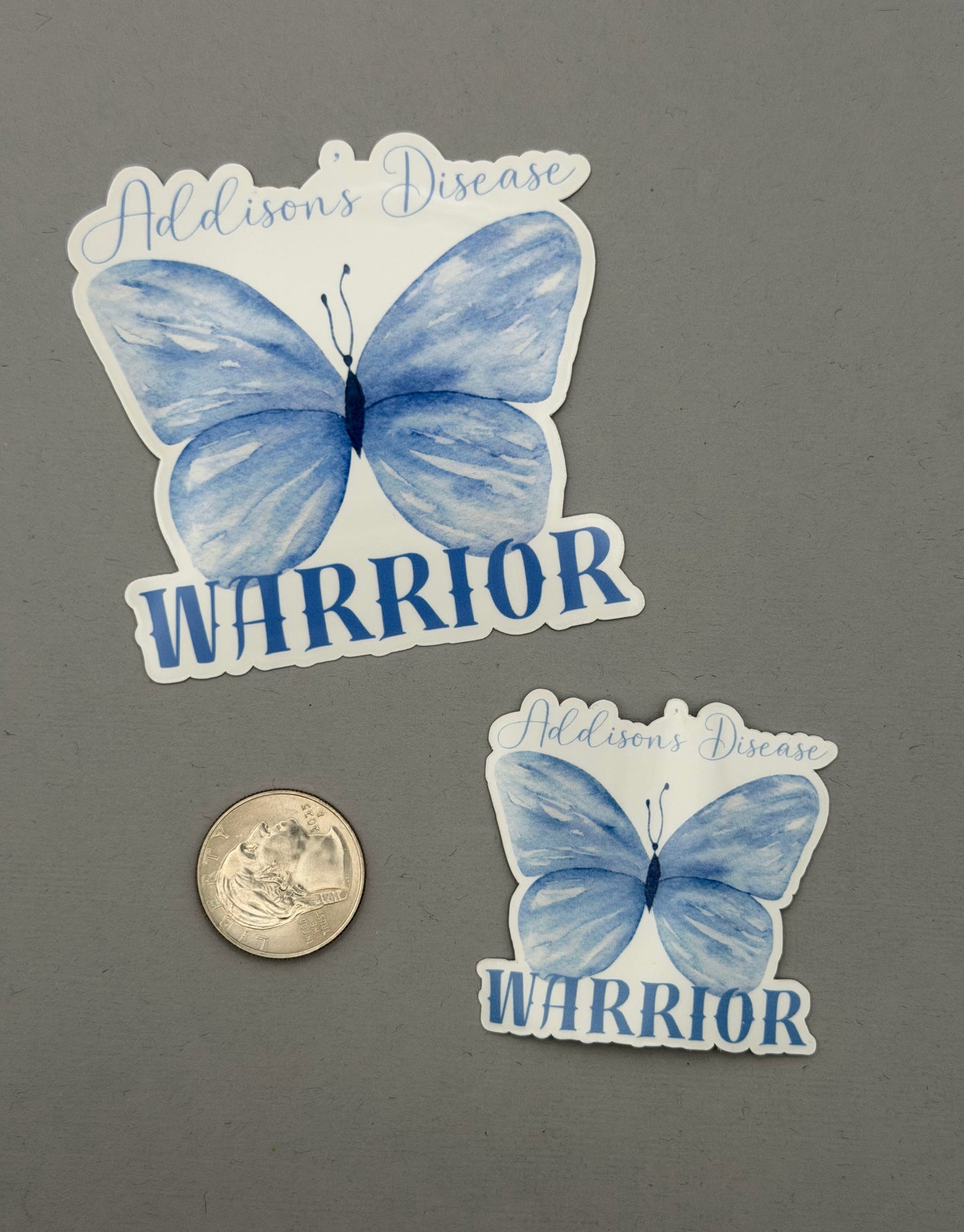 Addison's Disease Warrior Butterfly Sticker or Magnet