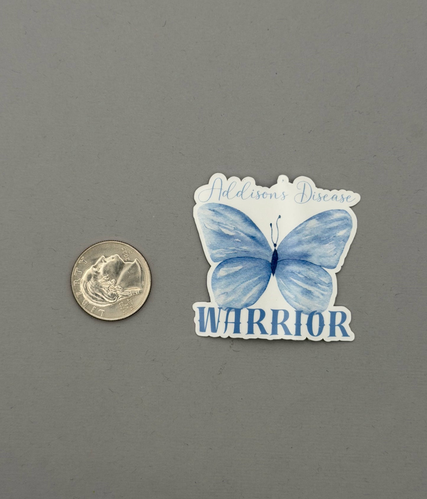 Addison's Disease Warrior Butterfly Sticker or Magnet