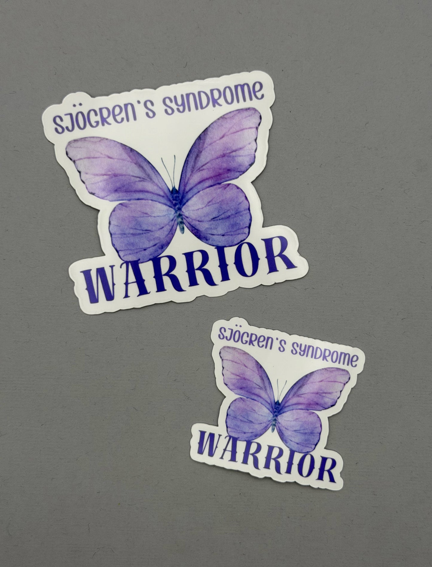 Sjogren's Syndrome Warrior Butterfly Sticker or Magnet