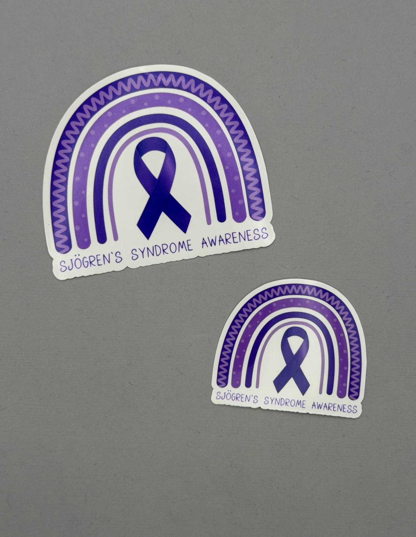 Sjogren's Syndrome Awareness Rainbow Sticker or Magnet