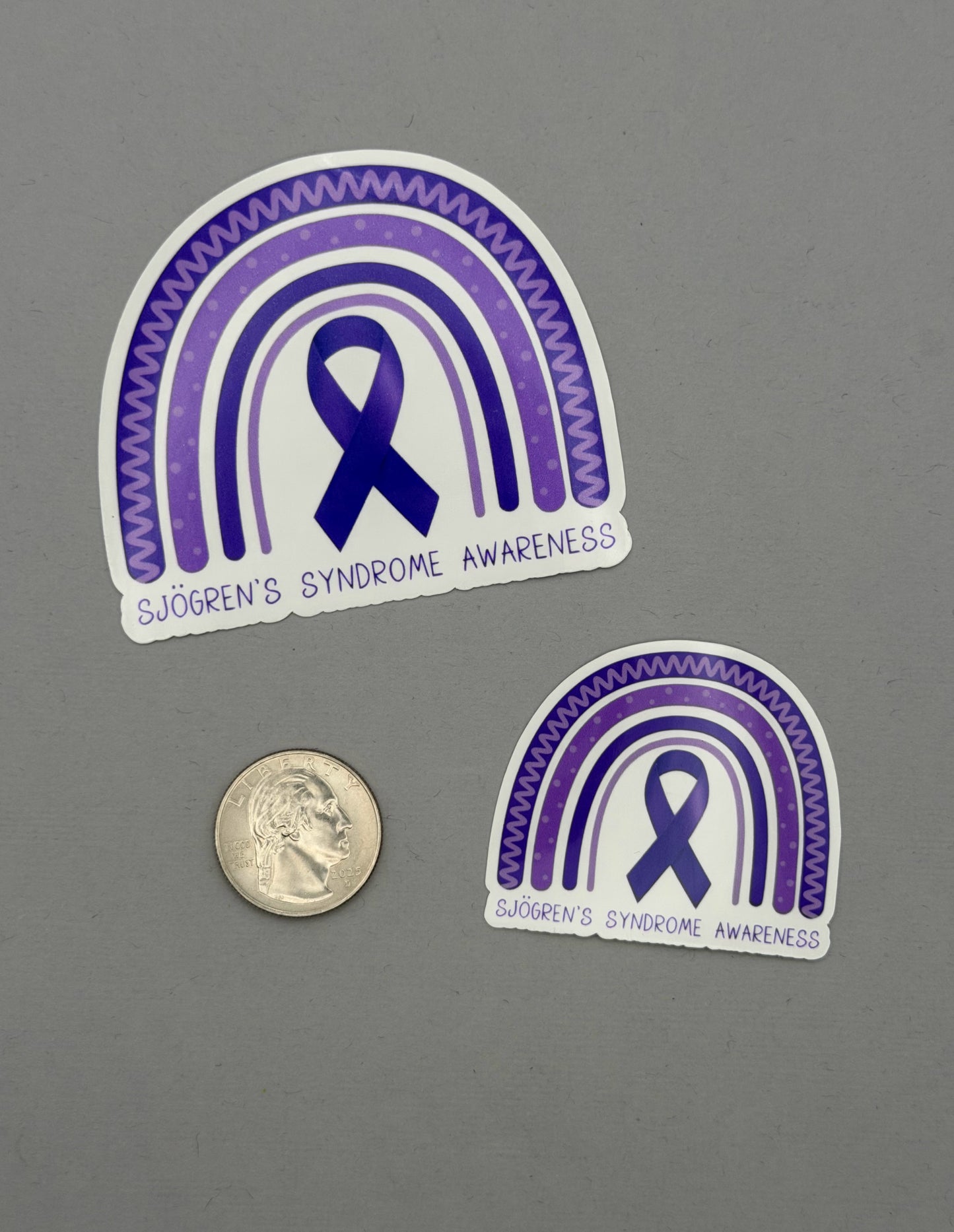 Sjogren's Syndrome Awareness Rainbow Sticker or Magnet