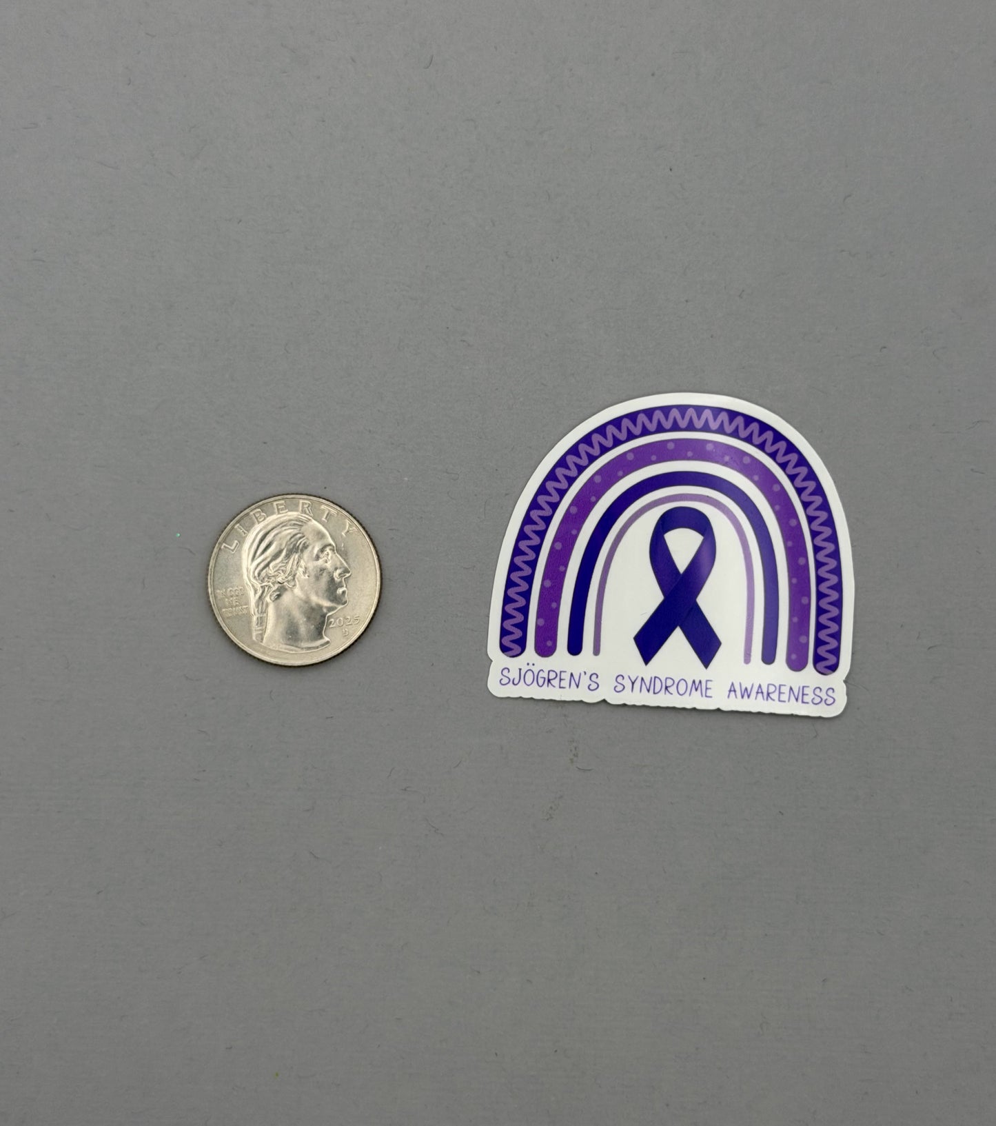 Sjogren's Syndrome Awareness Rainbow Sticker or Magnet