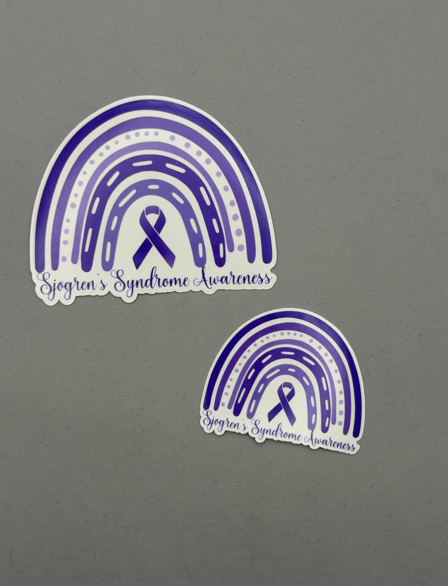 Sjogren's Syndrome Awareness Rainbow Sticker or Magnet
