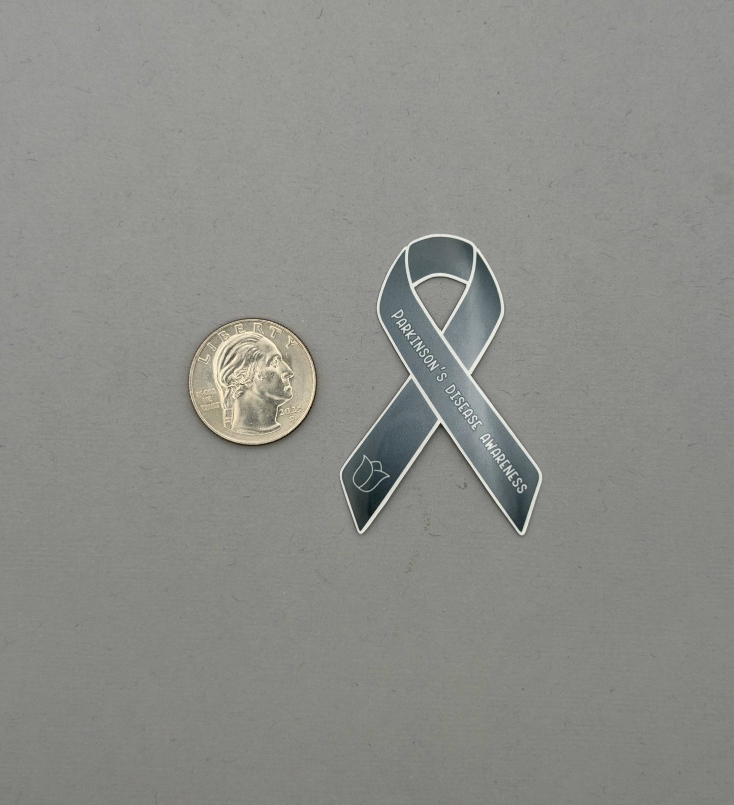 Parkinson's Disease Awareness Ribbon Sticker or Magnet