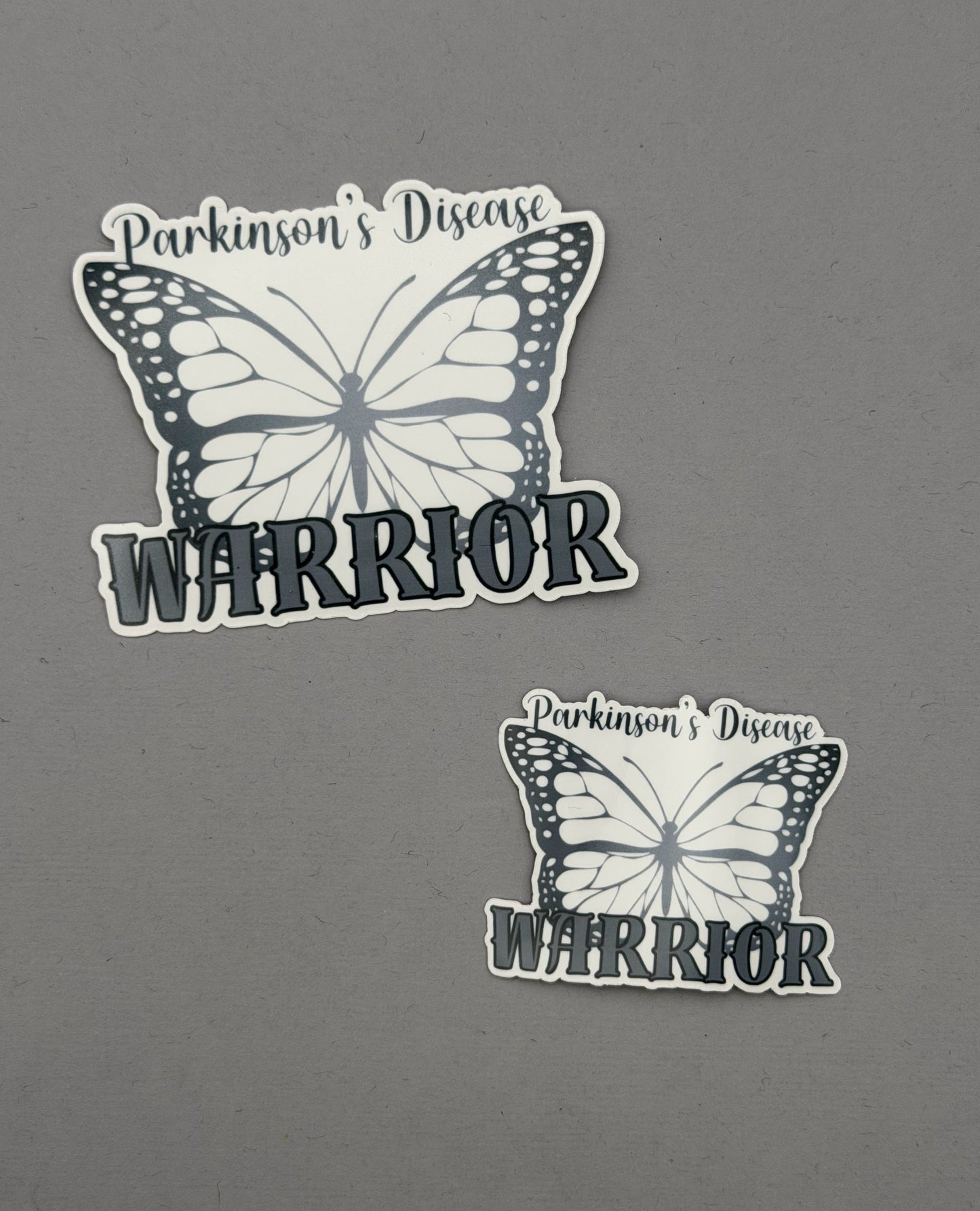 Parkinson's Disease Warrior Butterfly Sticker or Magnet