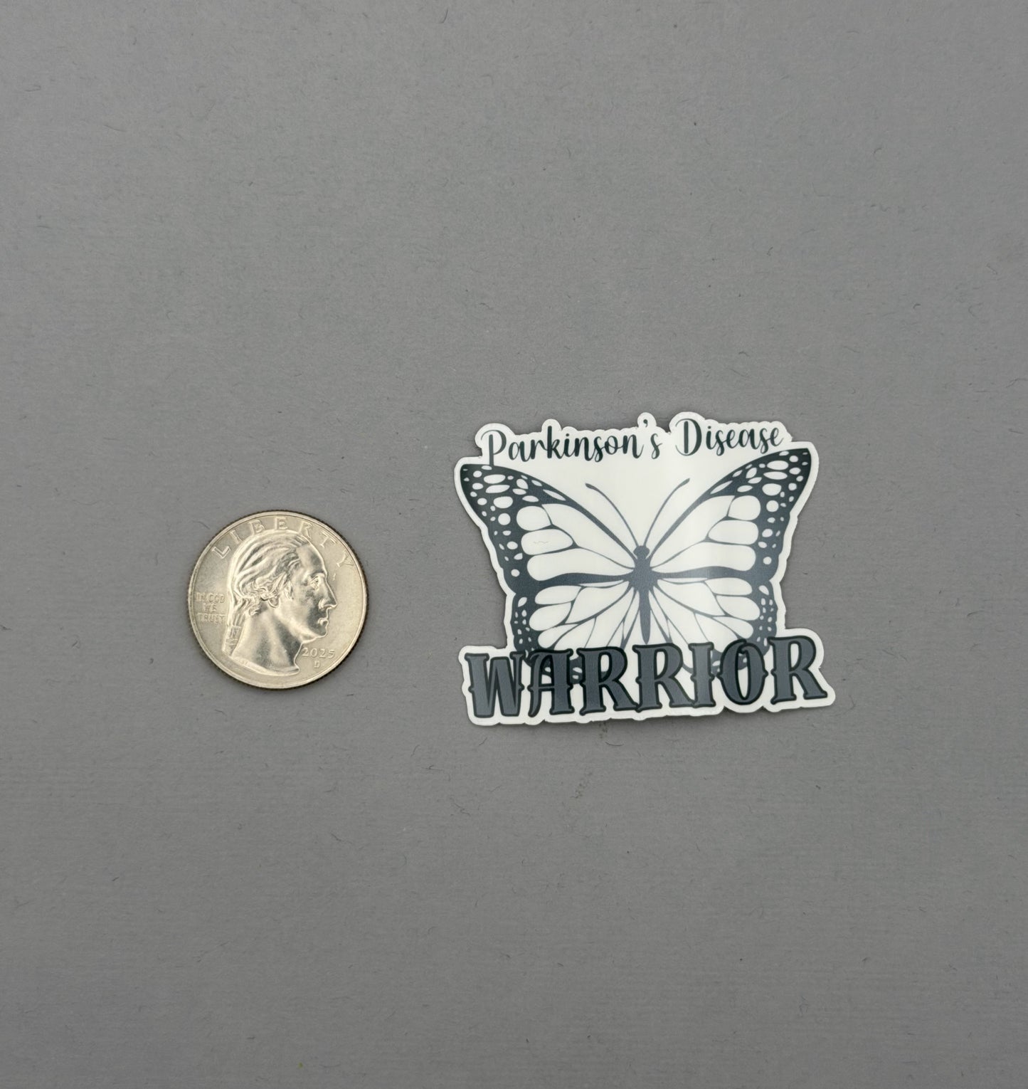 Parkinson's Disease Warrior Butterfly Sticker or Magnet