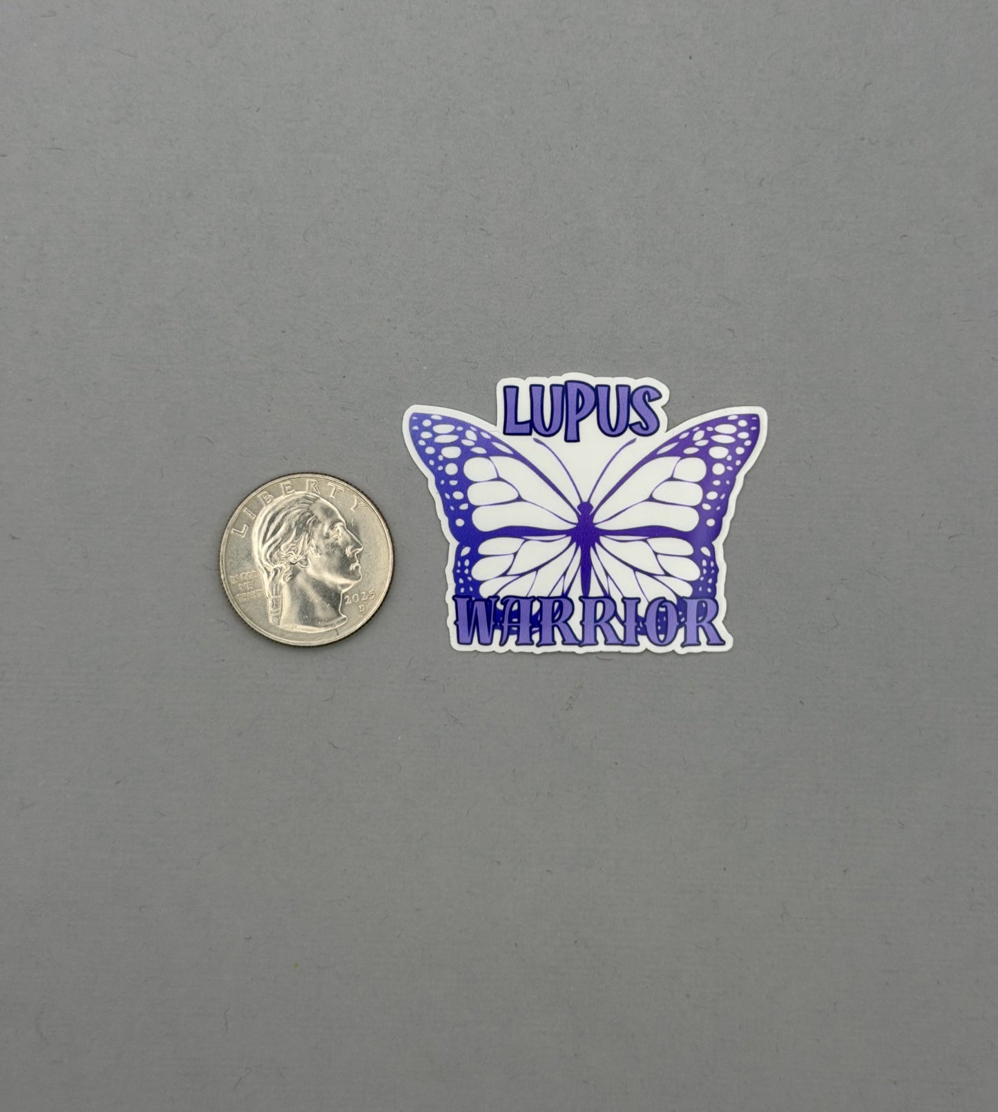 Lupus Warrior Butterfly Sticker or Magnet