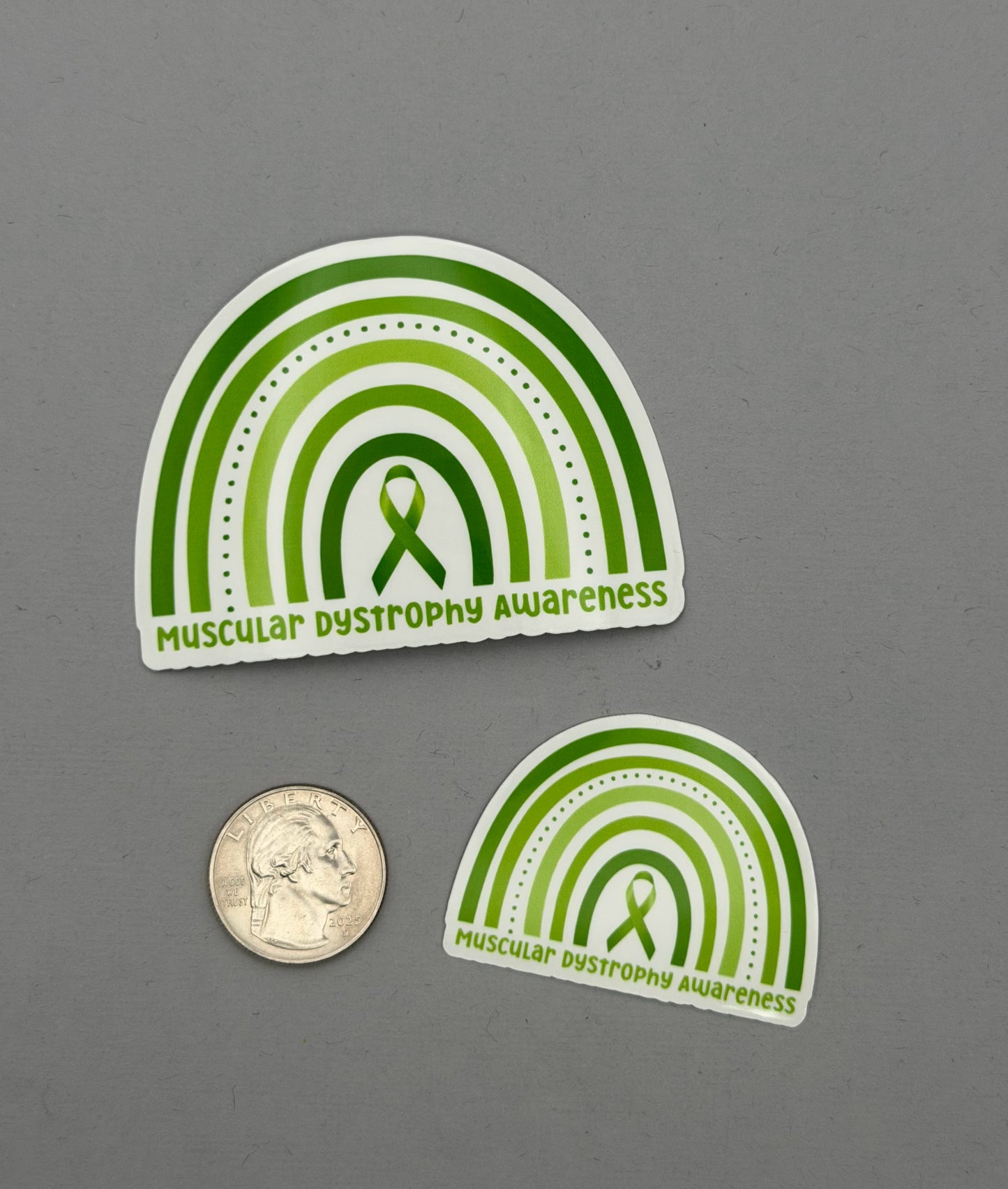 Muscular Dystrophy Awareness Rainbow Sticker or Magnet