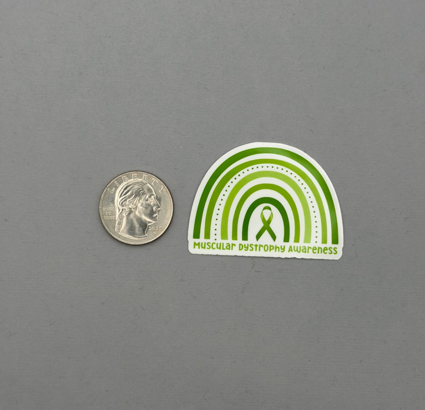 Muscular Dystrophy Awareness Rainbow Sticker or Magnet