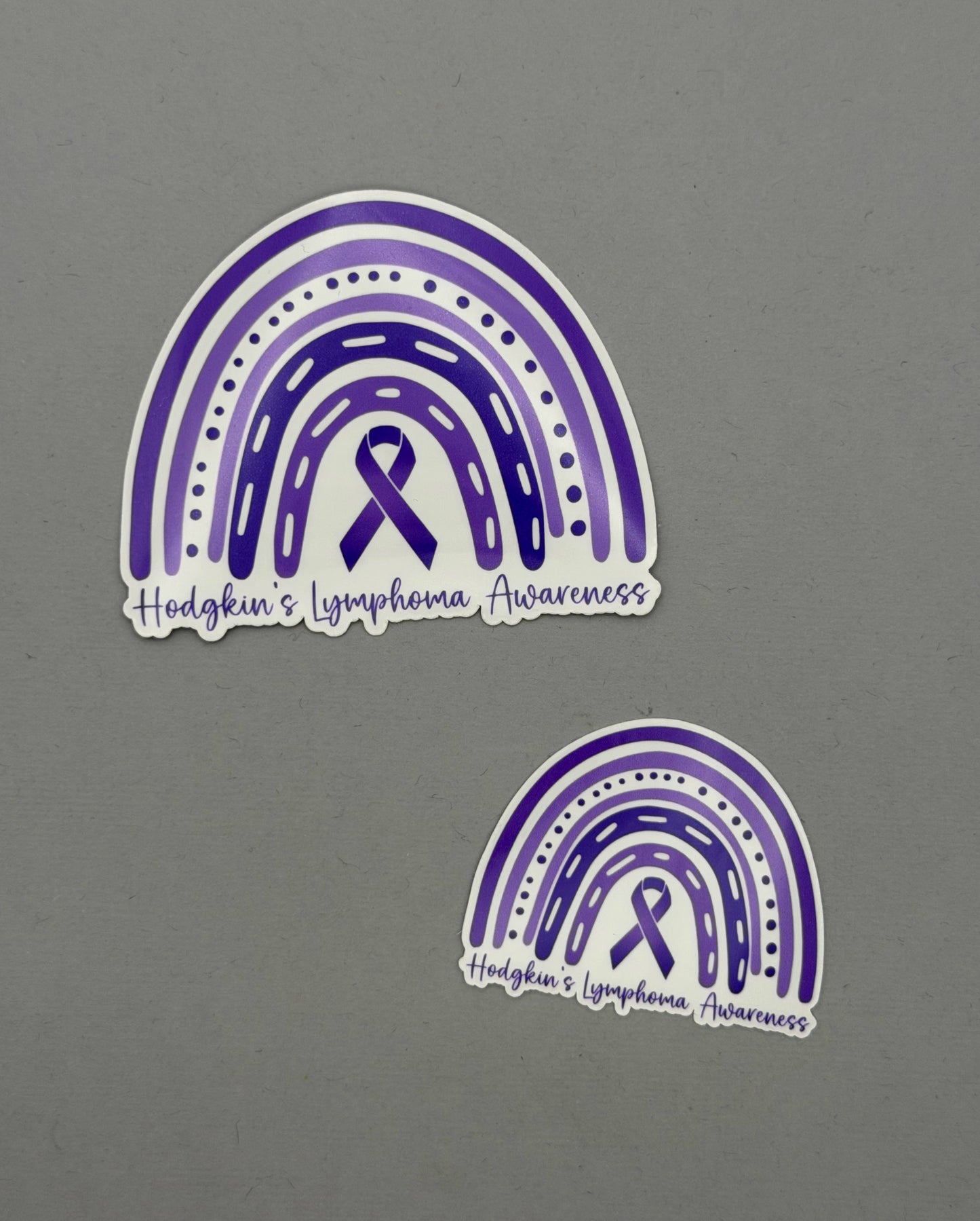 Hodgkin's Lymphoma Awareness Rainbow Sticker or Magnet