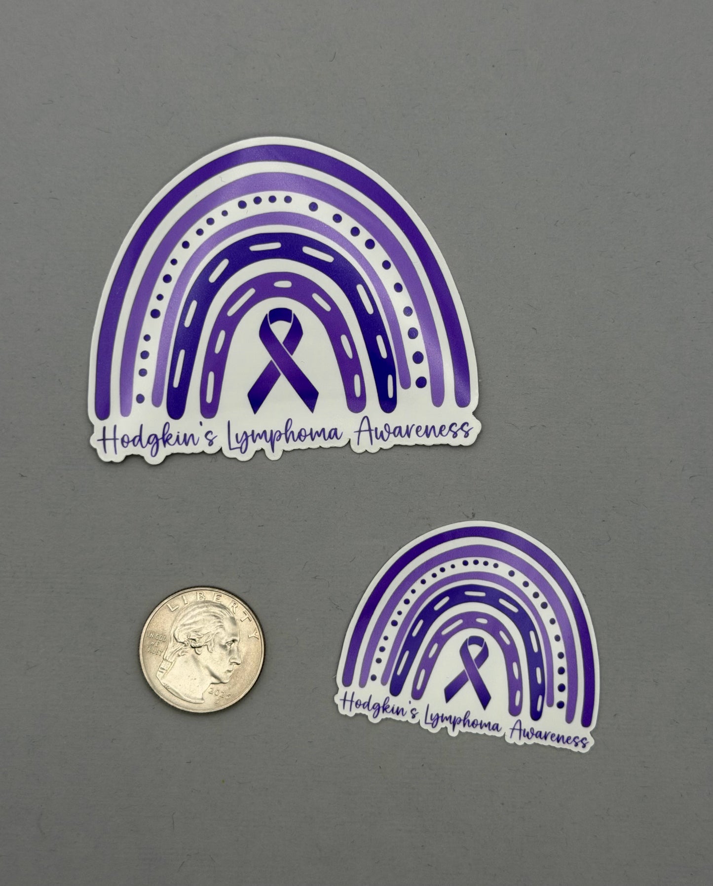 Hodgkin's Lymphoma Awareness Rainbow Sticker or Magnet