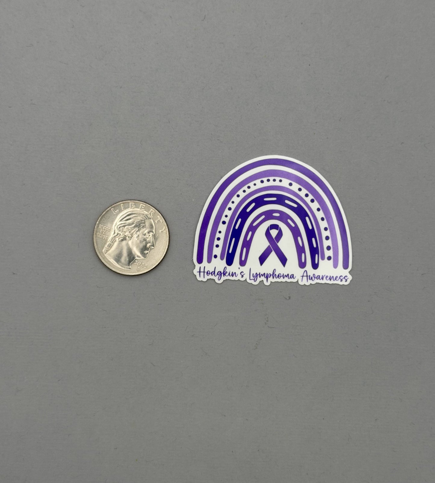 Hodgkin's Lymphoma Awareness Rainbow Sticker or Magnet