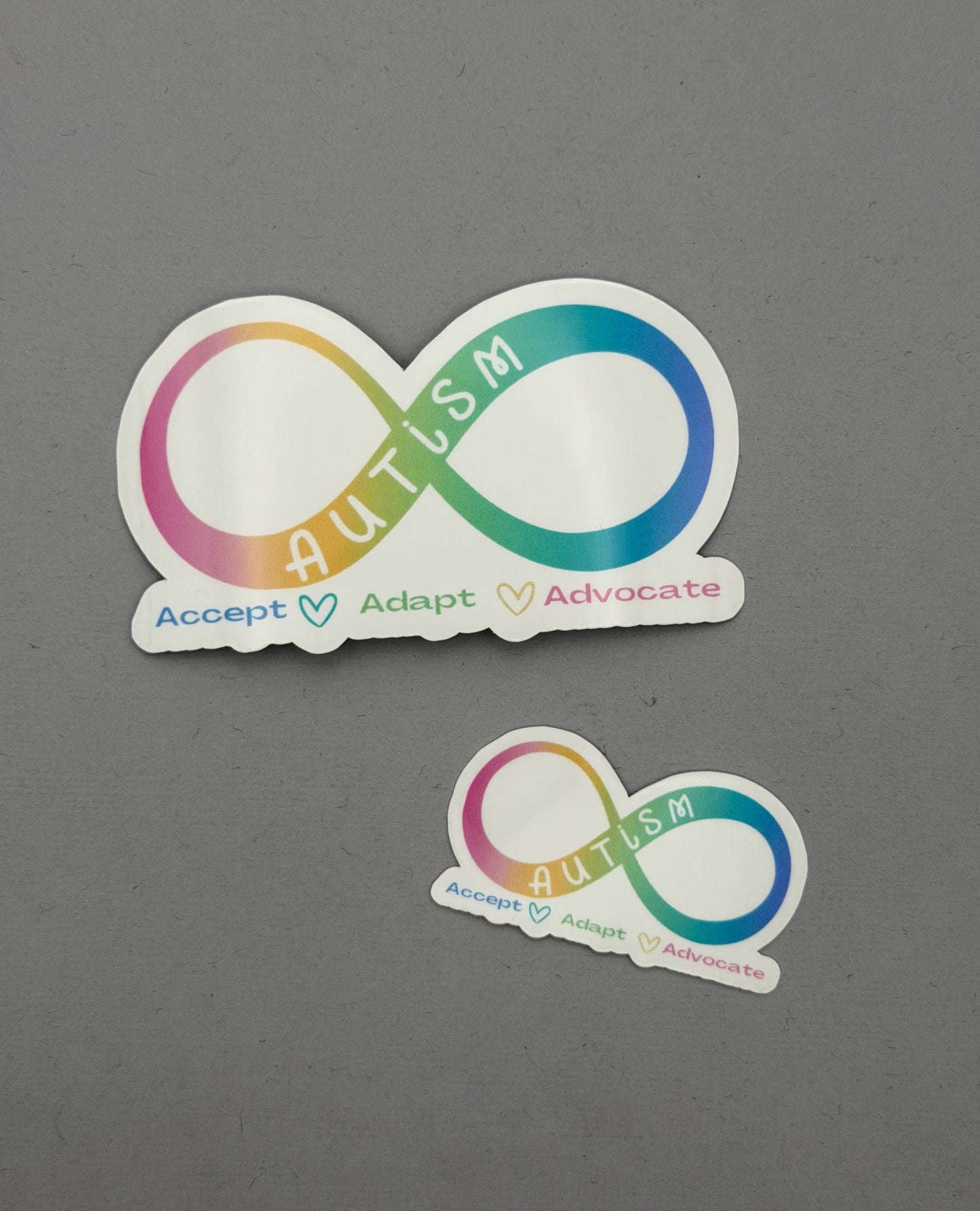 Autism Infinity Symbol Accept Adapt Advocate Sticker or Magnet