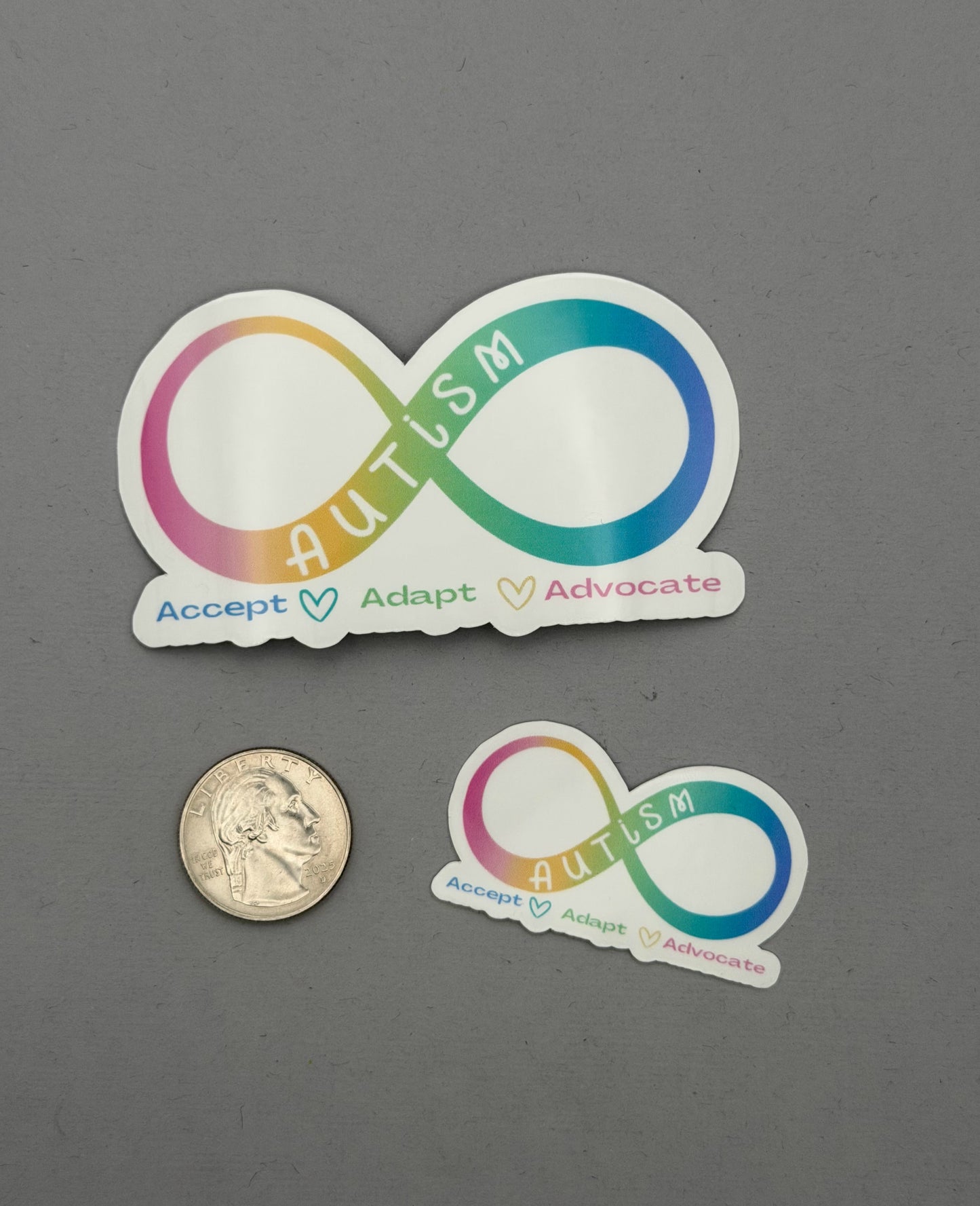 Autism Infinity Symbol Accept Adapt Advocate Sticker or Magnet
