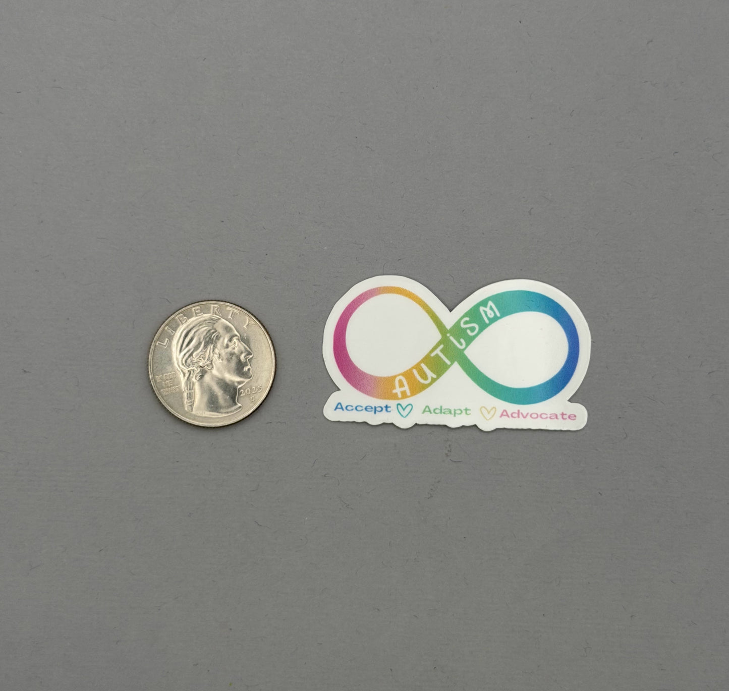 Autism Infinity Symbol Accept Adapt Advocate Sticker or Magnet