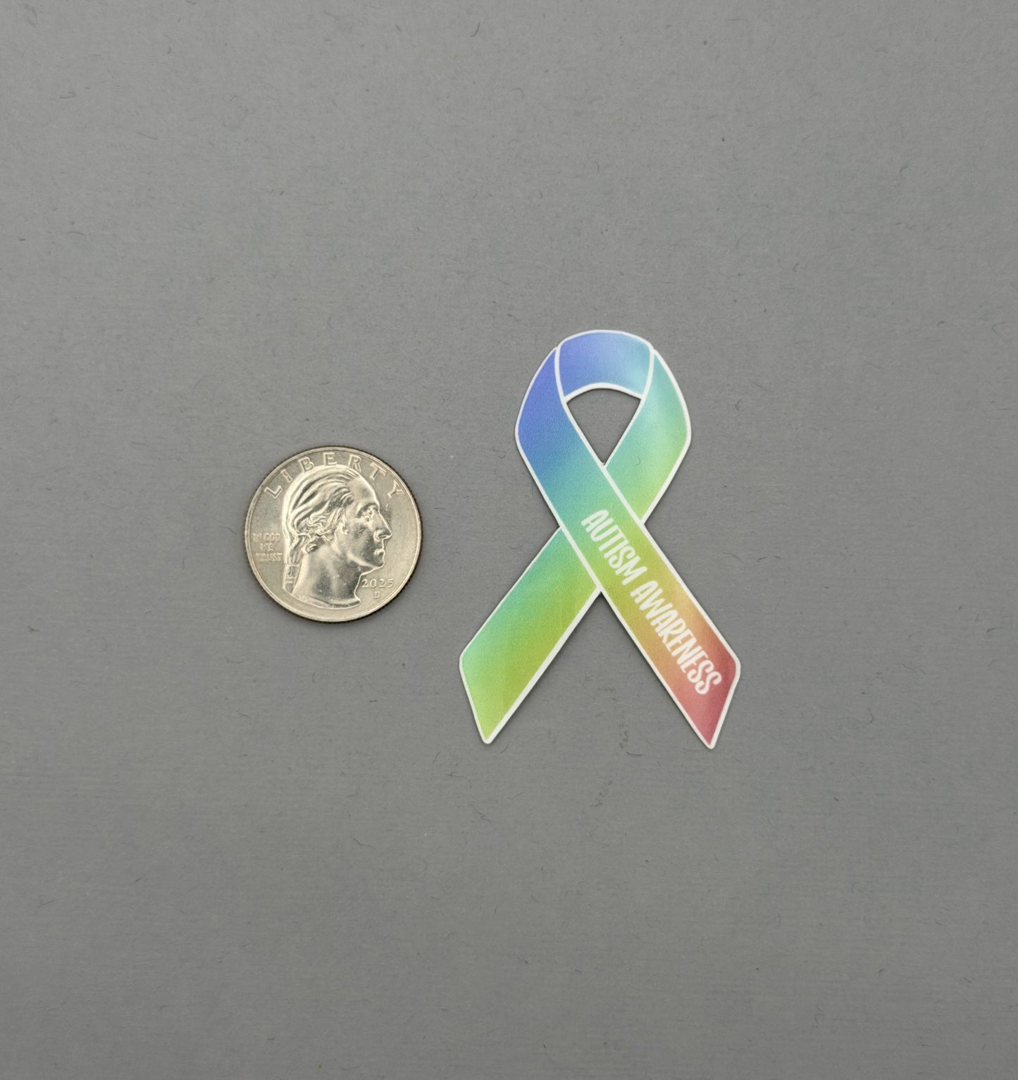 Autism Awareness Ribbon Holographic Sticker or Magnet