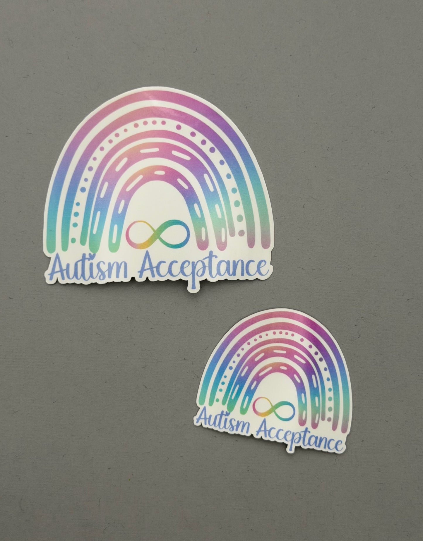 Autism Acceptance Rainbow with Infinity Sticker or Magnet