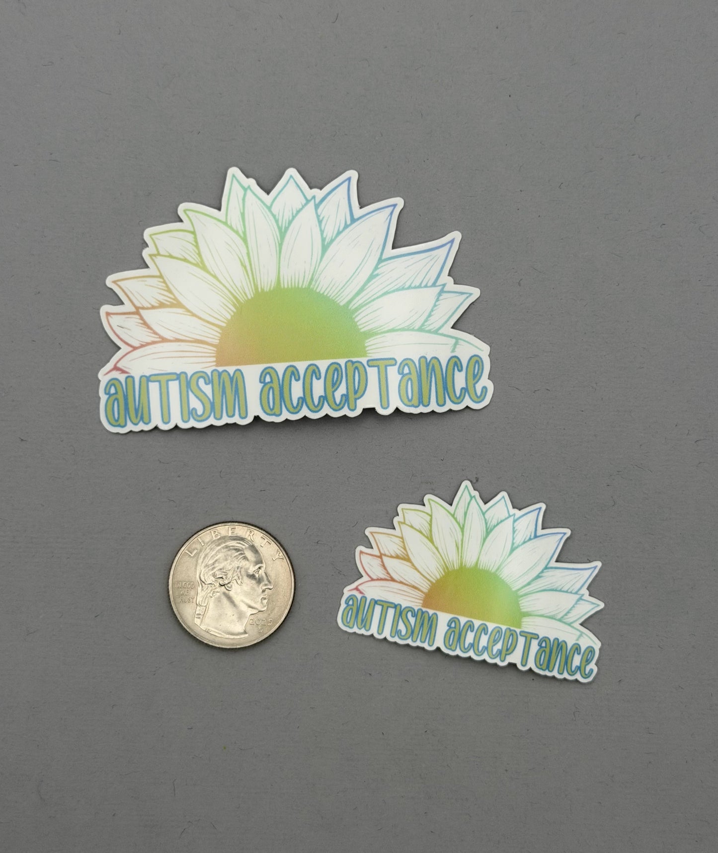 Autism Acceptance Sunflower Sticker or Magnet