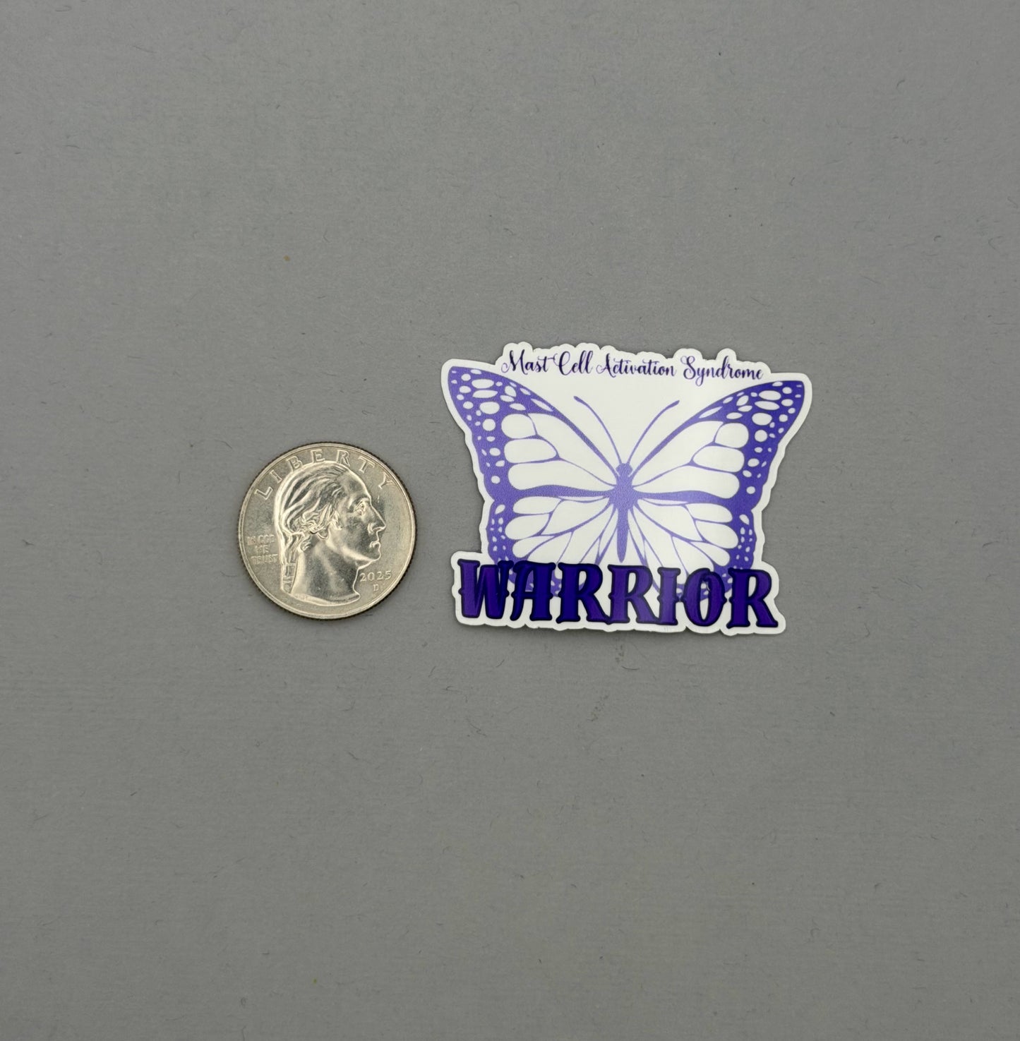 Mast Cell Activation Syndrome Warrior Butterfly Sticker or Magnet