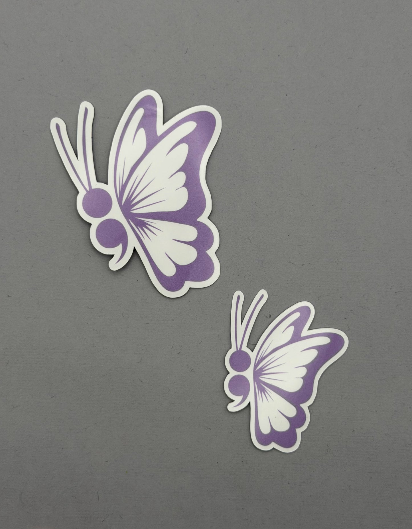 Semi Colon Butterfly Sticker or Magnet