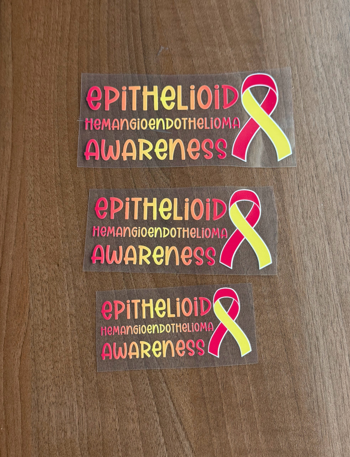 Epithelioid Hemangioendothelioma Awareness with Ribbon Car Decal | EHE