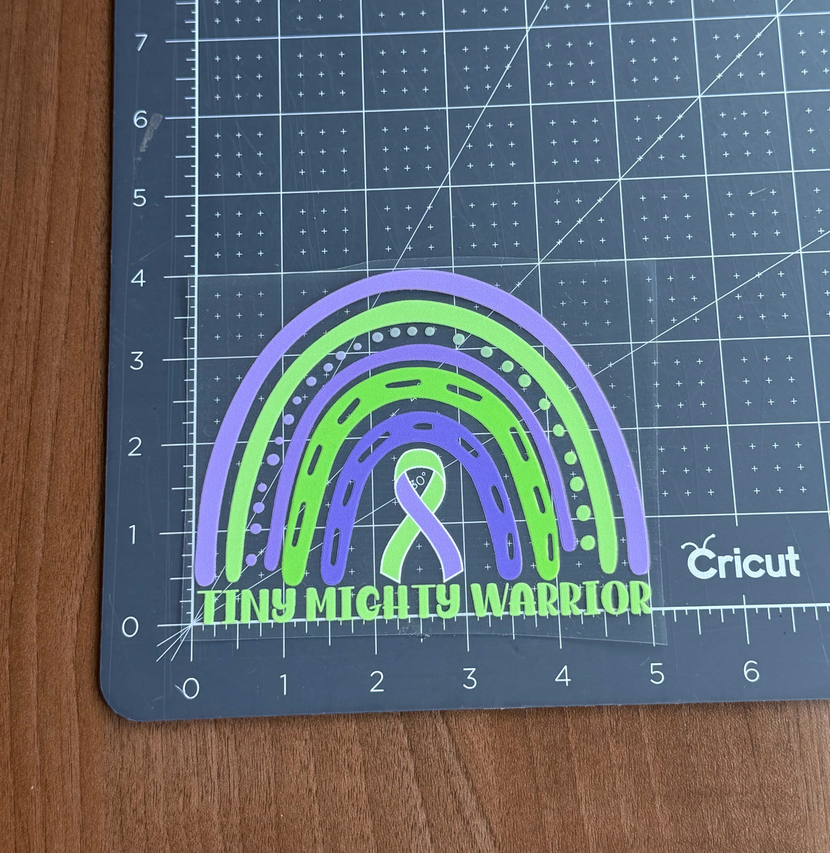 Tiny Mighty Warrior Rainbow Car Decal | NICU & Preemie Awareness