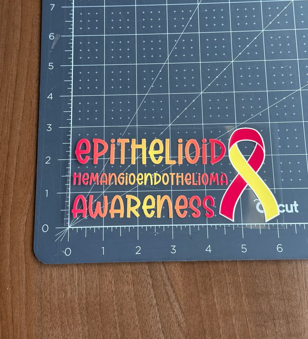 Epithelioid Hemangioendothelioma Awareness with Ribbon Car Decal | EHE