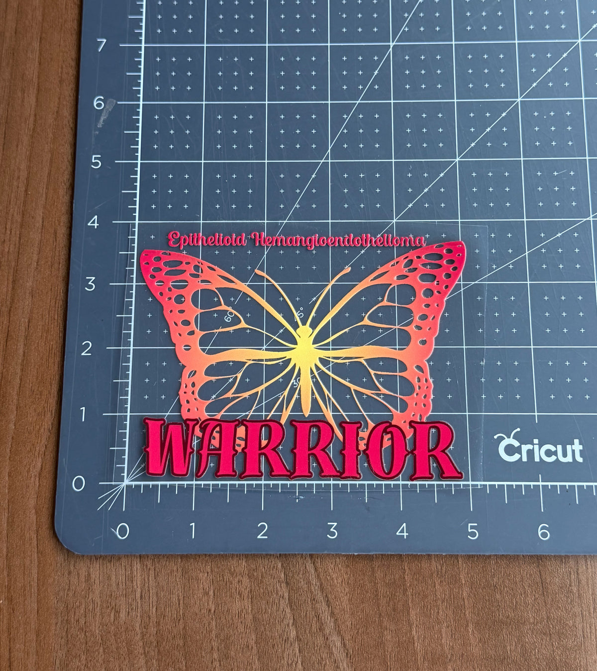 Epithelioid Hemangioendothelioma Warrior Butterfly Car Decal | EHE