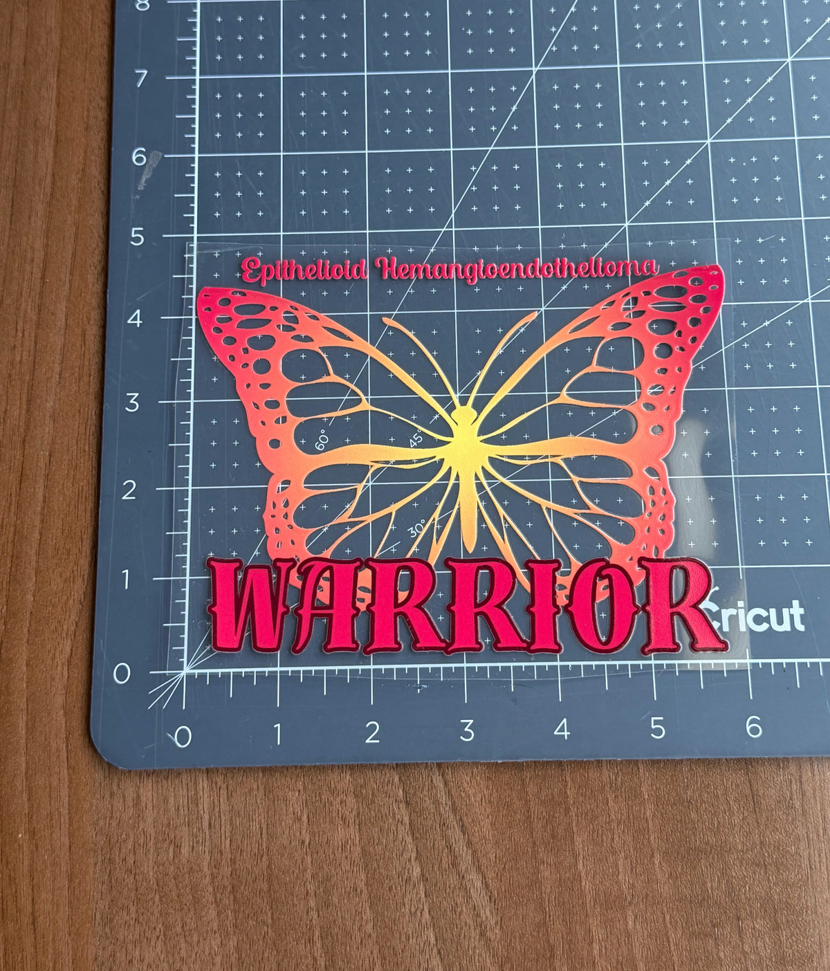 Epithelioid Hemangioendothelioma Warrior Butterfly Car Decal | EHE