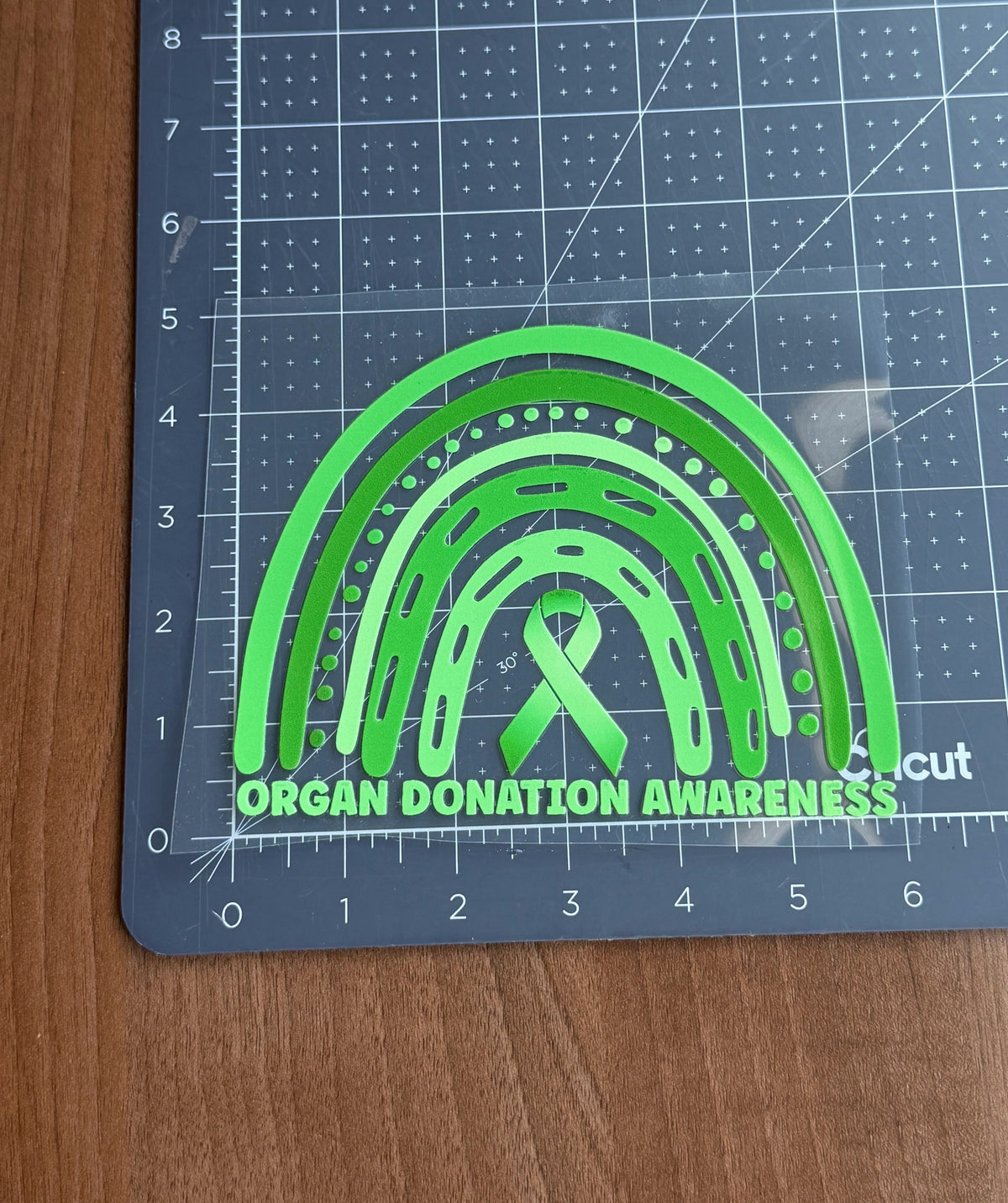 Organ Donation Awareness Rainbow Car Decal