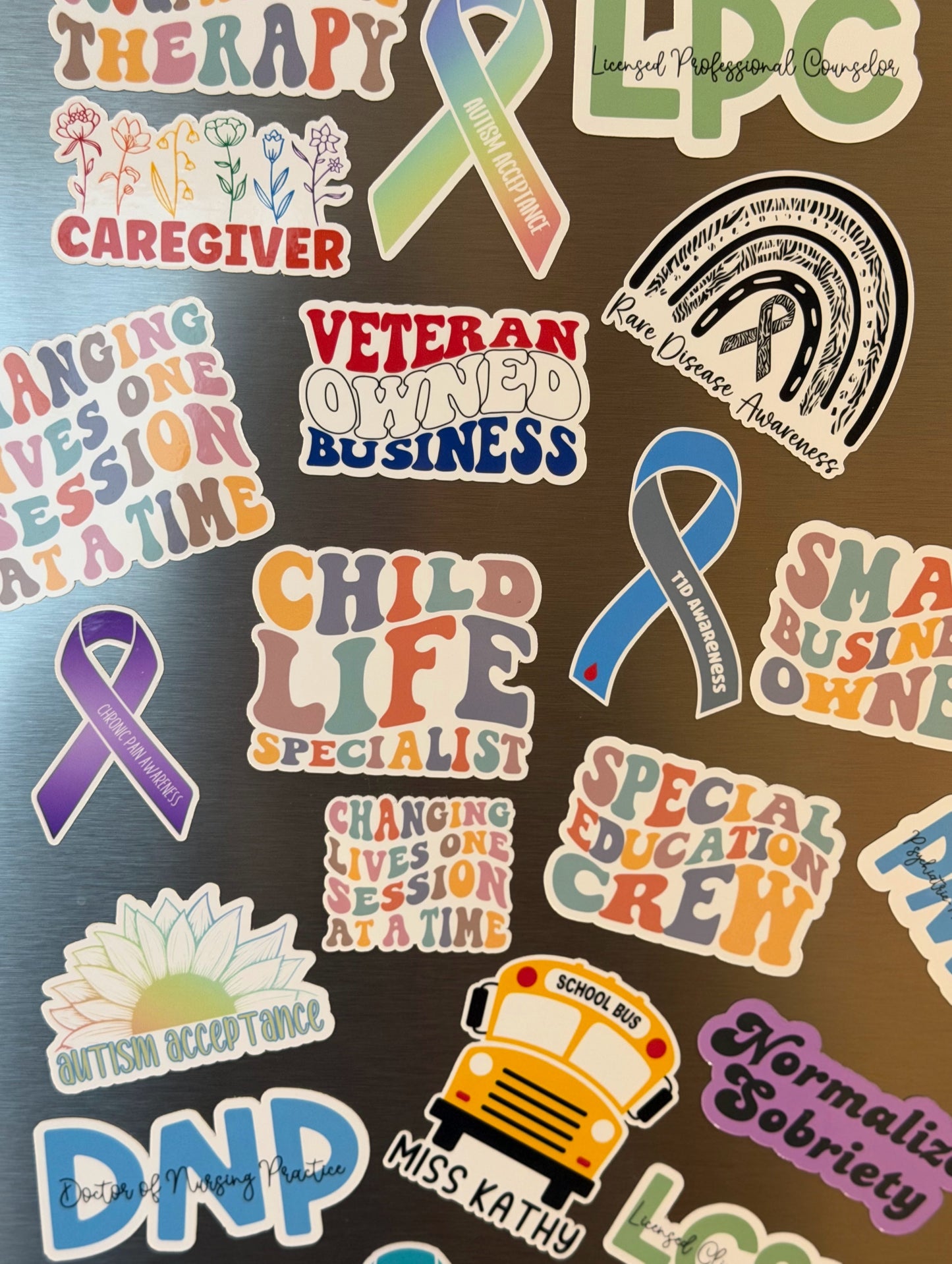 Parkinson's Disease Awareness Rainbow Sticker or Magnet