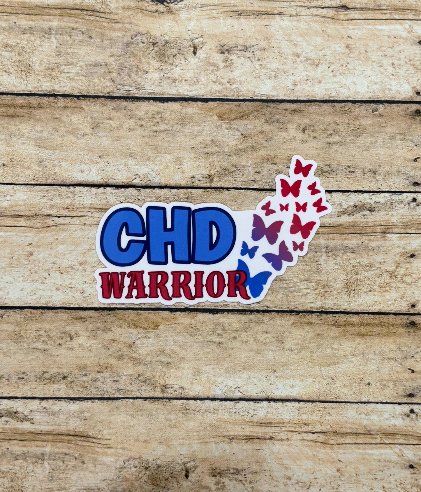 CHD Warrior with Butterflies Sticker