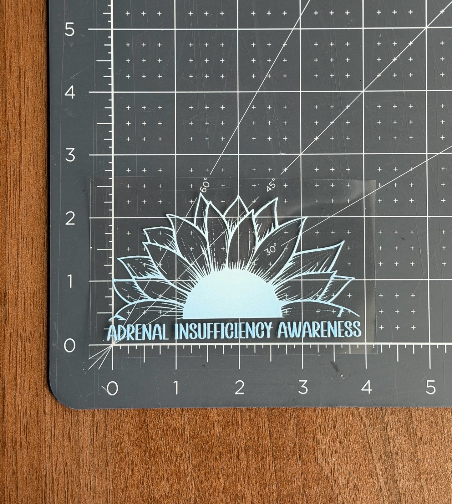 Adrenal Insufficiency Awareness Sunflower Car Decal