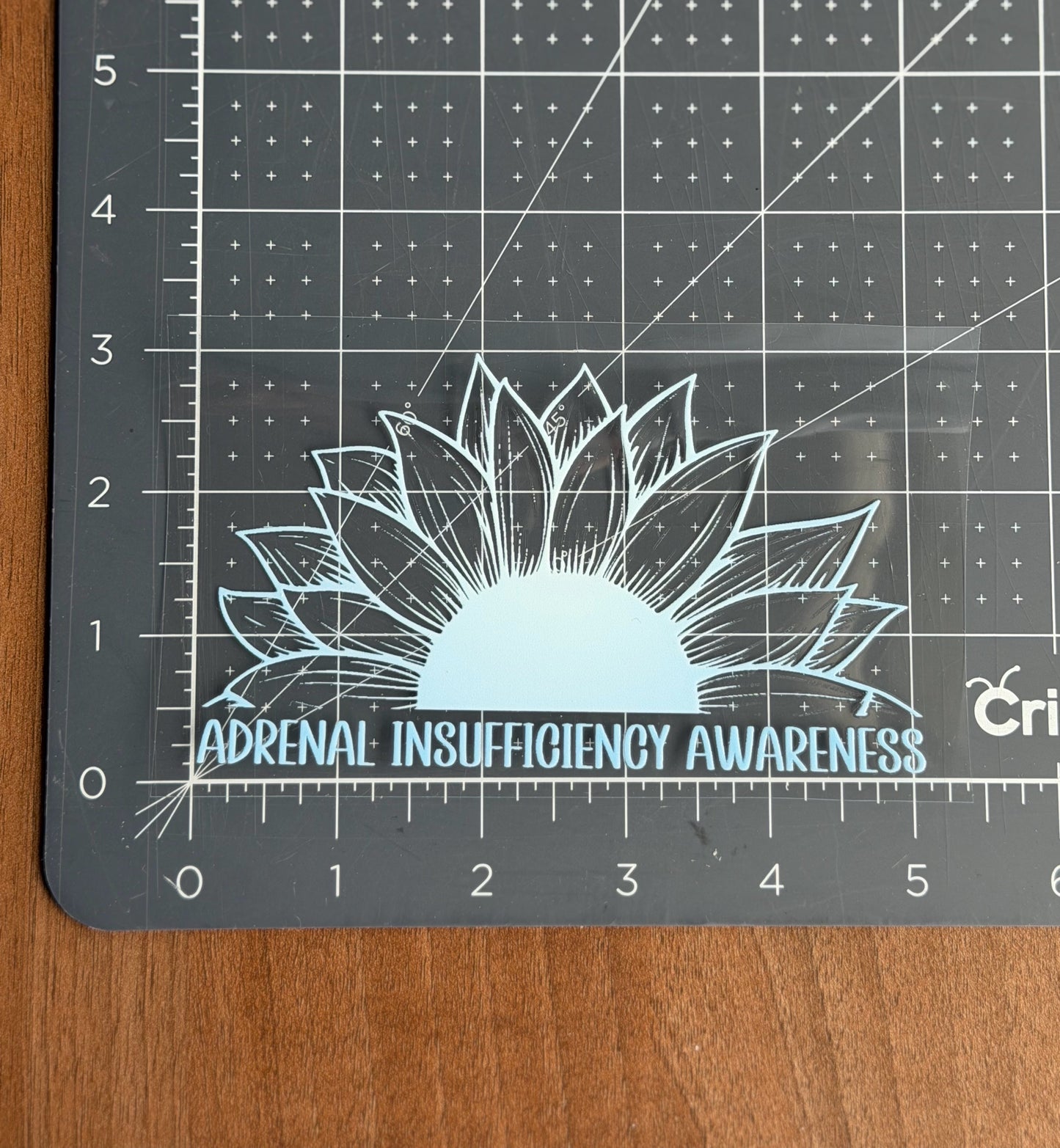 Adrenal Insufficiency Awareness Sunflower Car Decal
