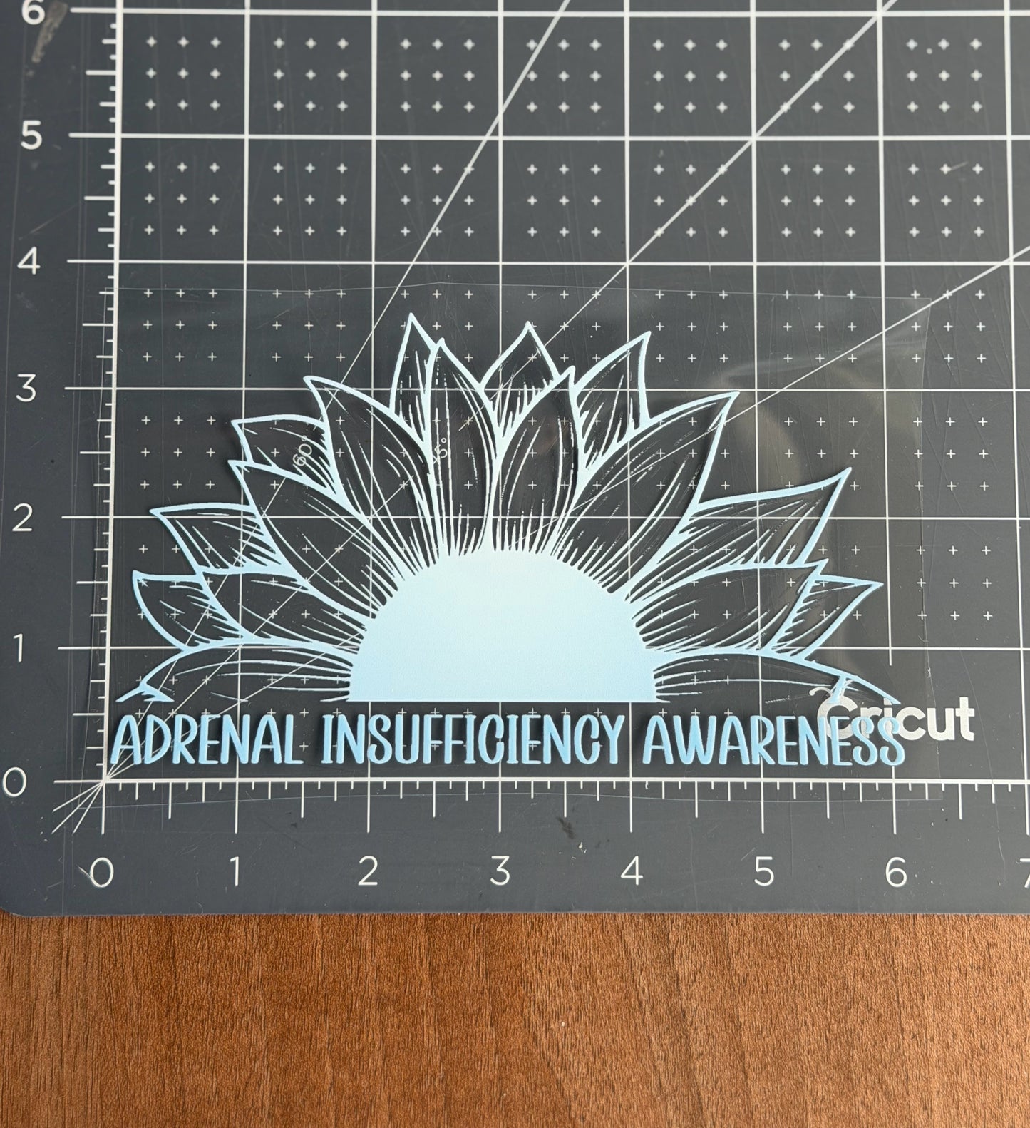 Adrenal Insufficiency Awareness Sunflower Car Decal