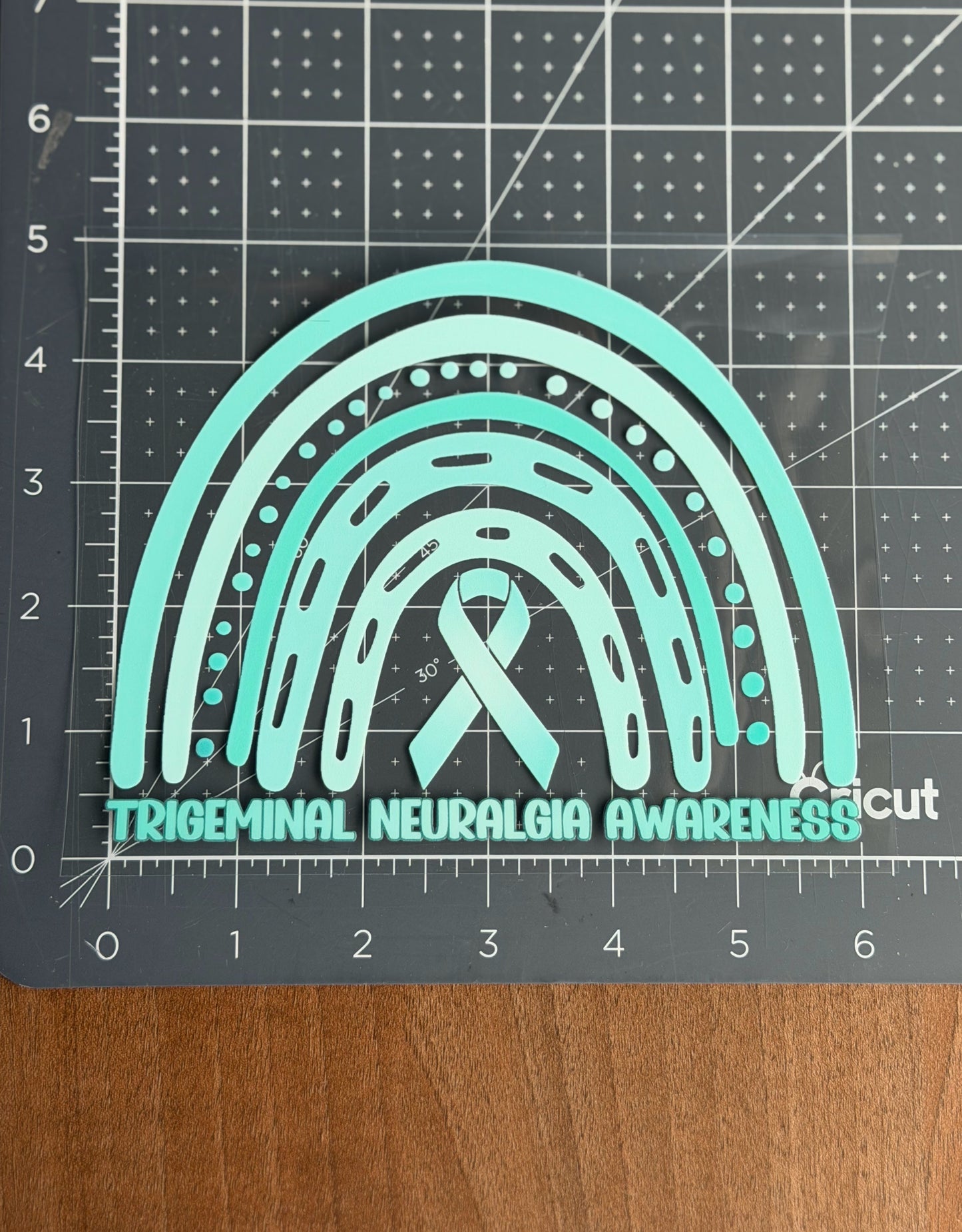 Trigeminal Neuralgia Awareness Rainbow Car Decal