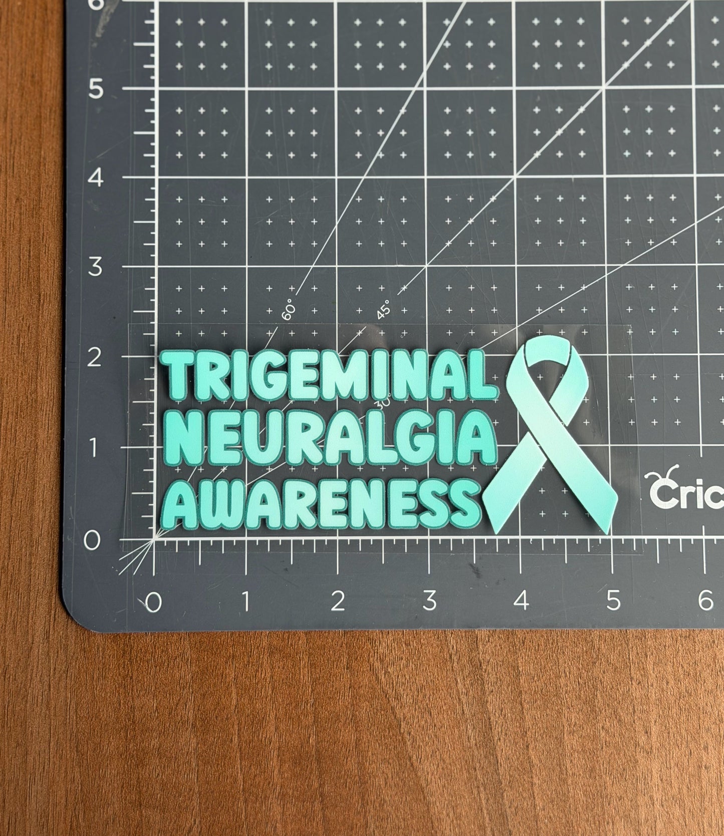 Trigeminal Neuralgia Awareness with Ribbon Car Decal
