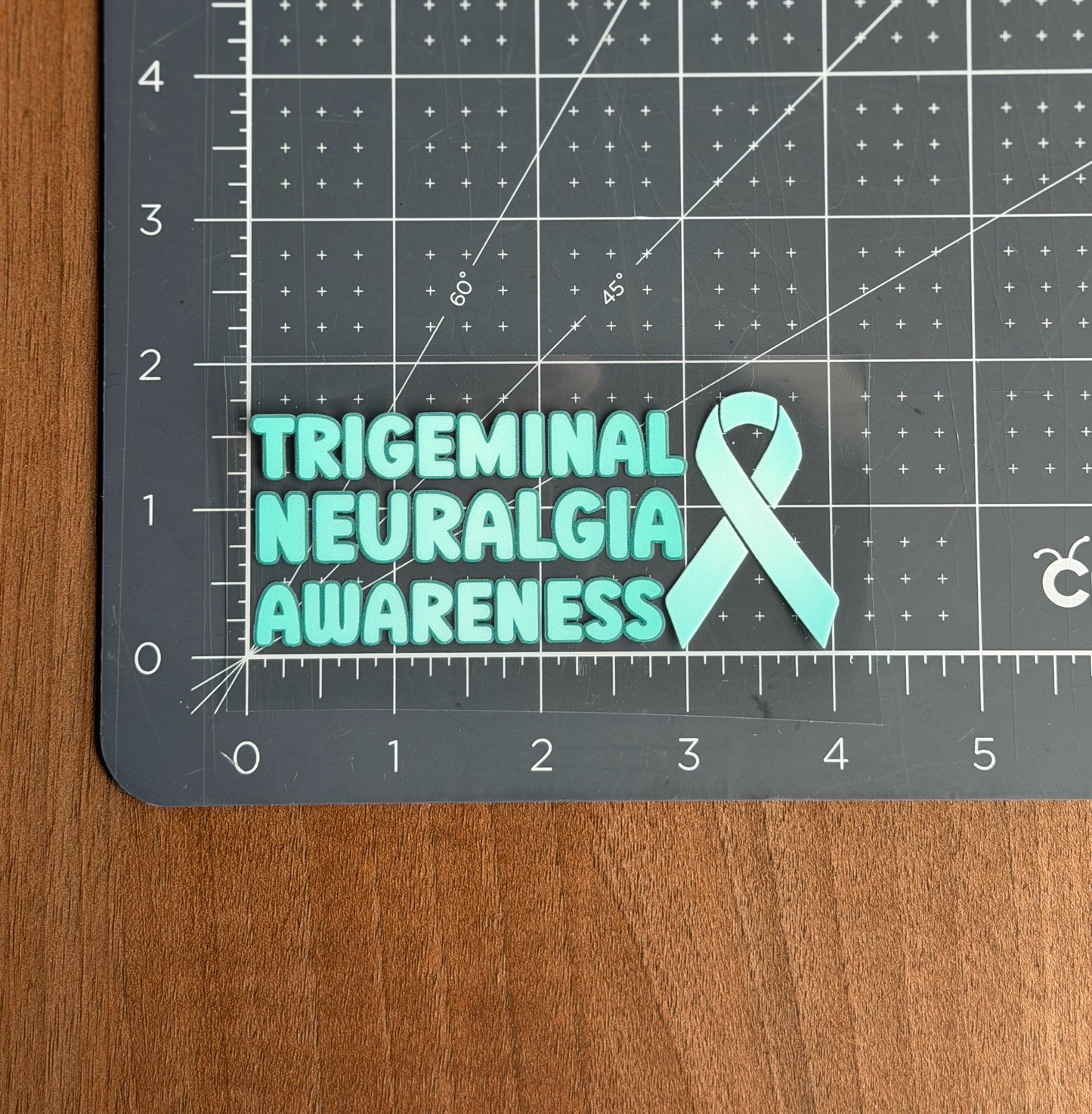 Trigeminal Neuralgia Awareness with Ribbon Car Decal