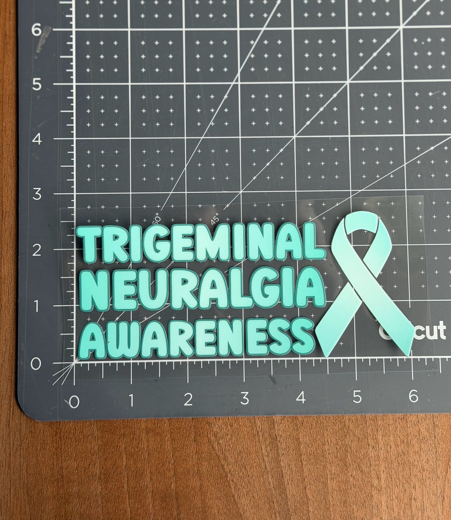 Trigeminal Neuralgia Awareness with Ribbon Car Decal